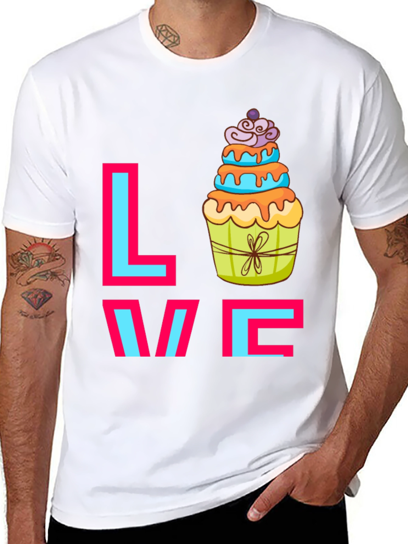 Sweet Love Cupcake Graphic Tee - Fun Casual T-Shirt