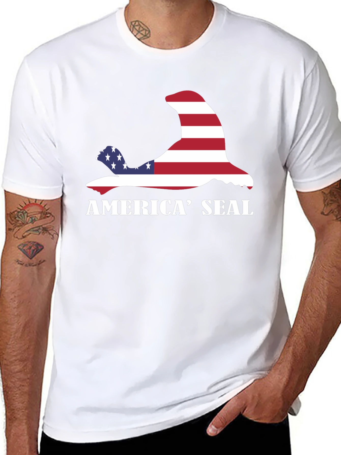America Seal T-Shirt - Patriotic Design
