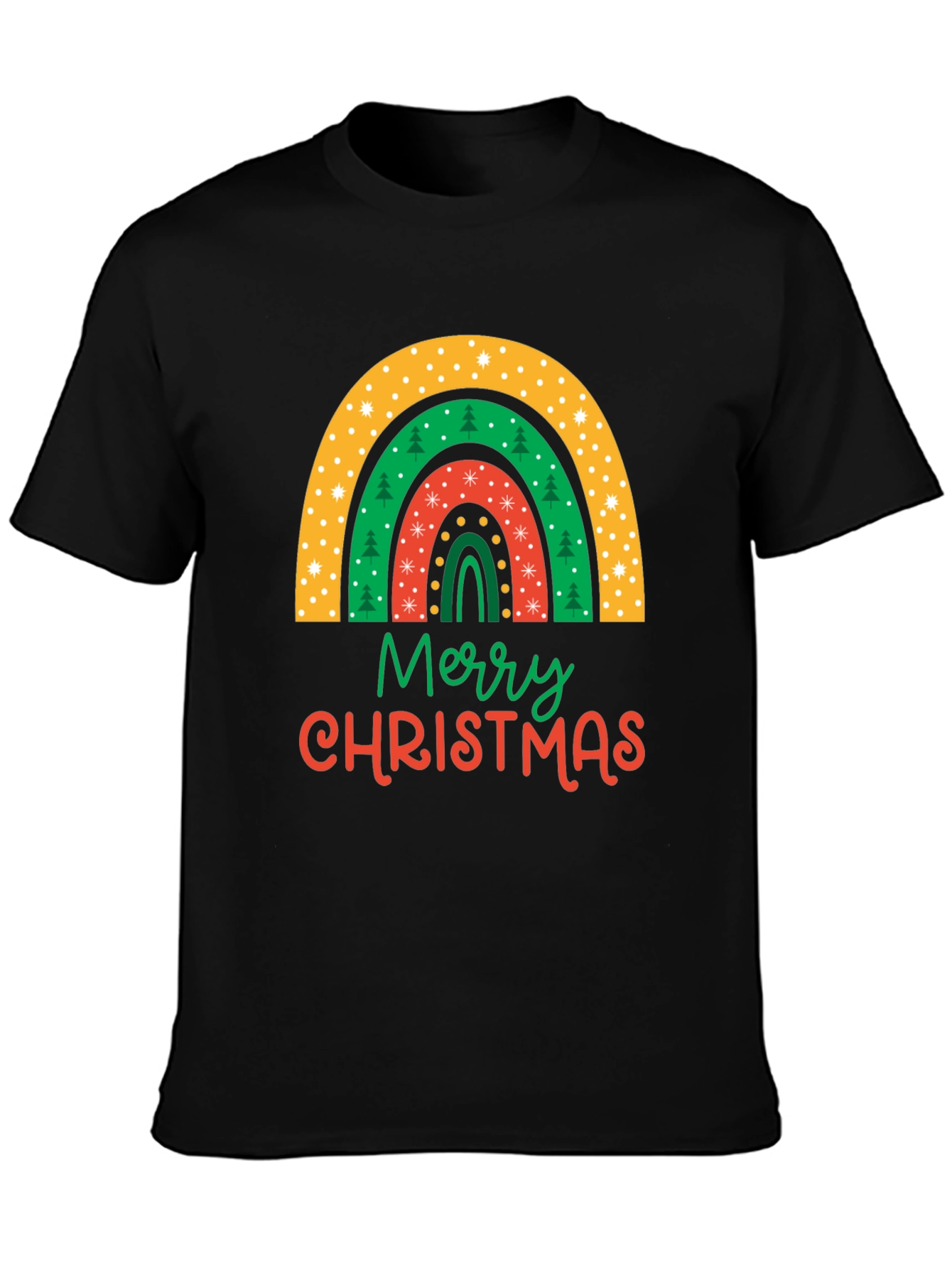 Merry Christmas Rainbow Graphic Tee