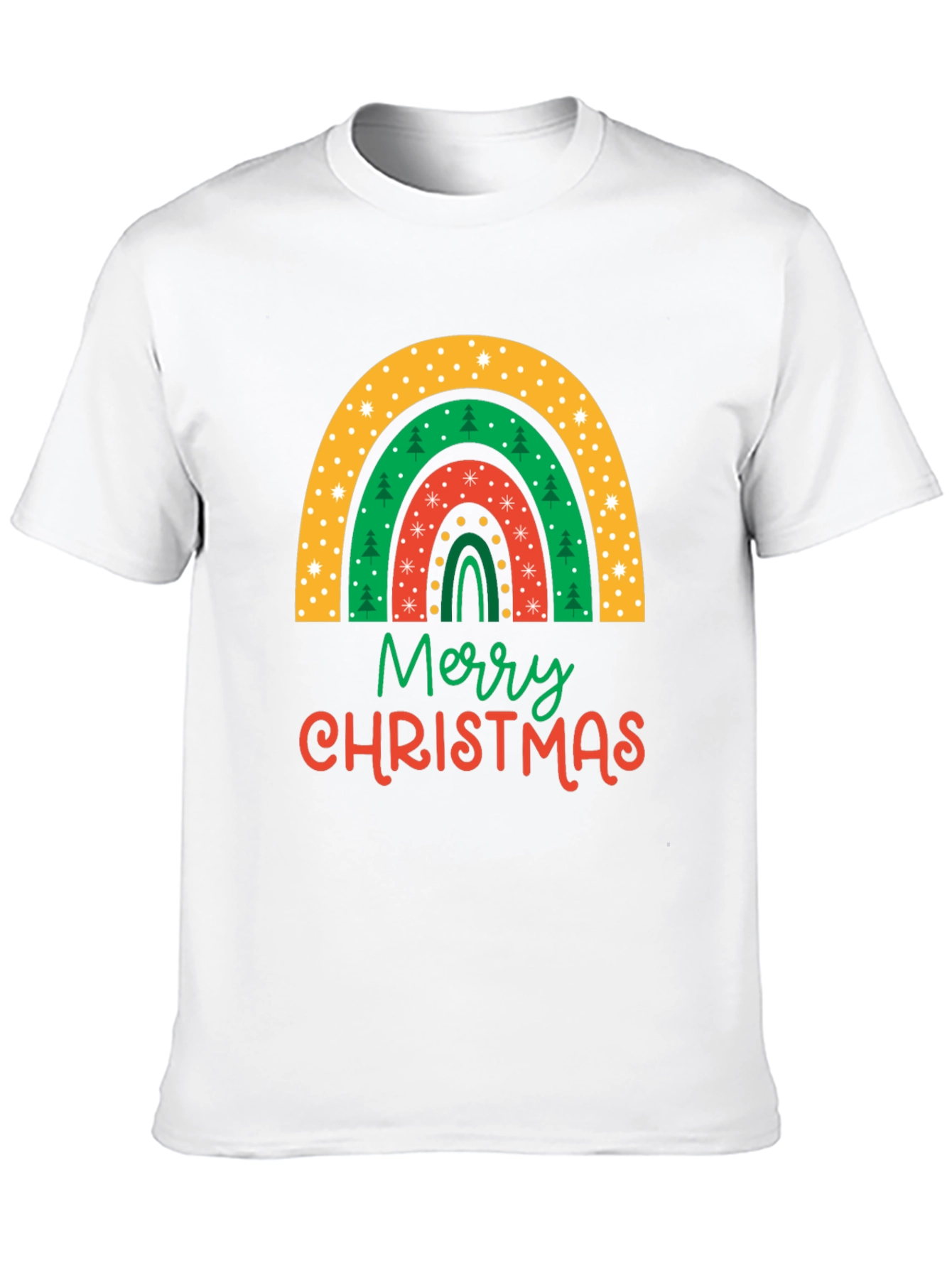 Merry Christmas Rainbow Graphic Tee