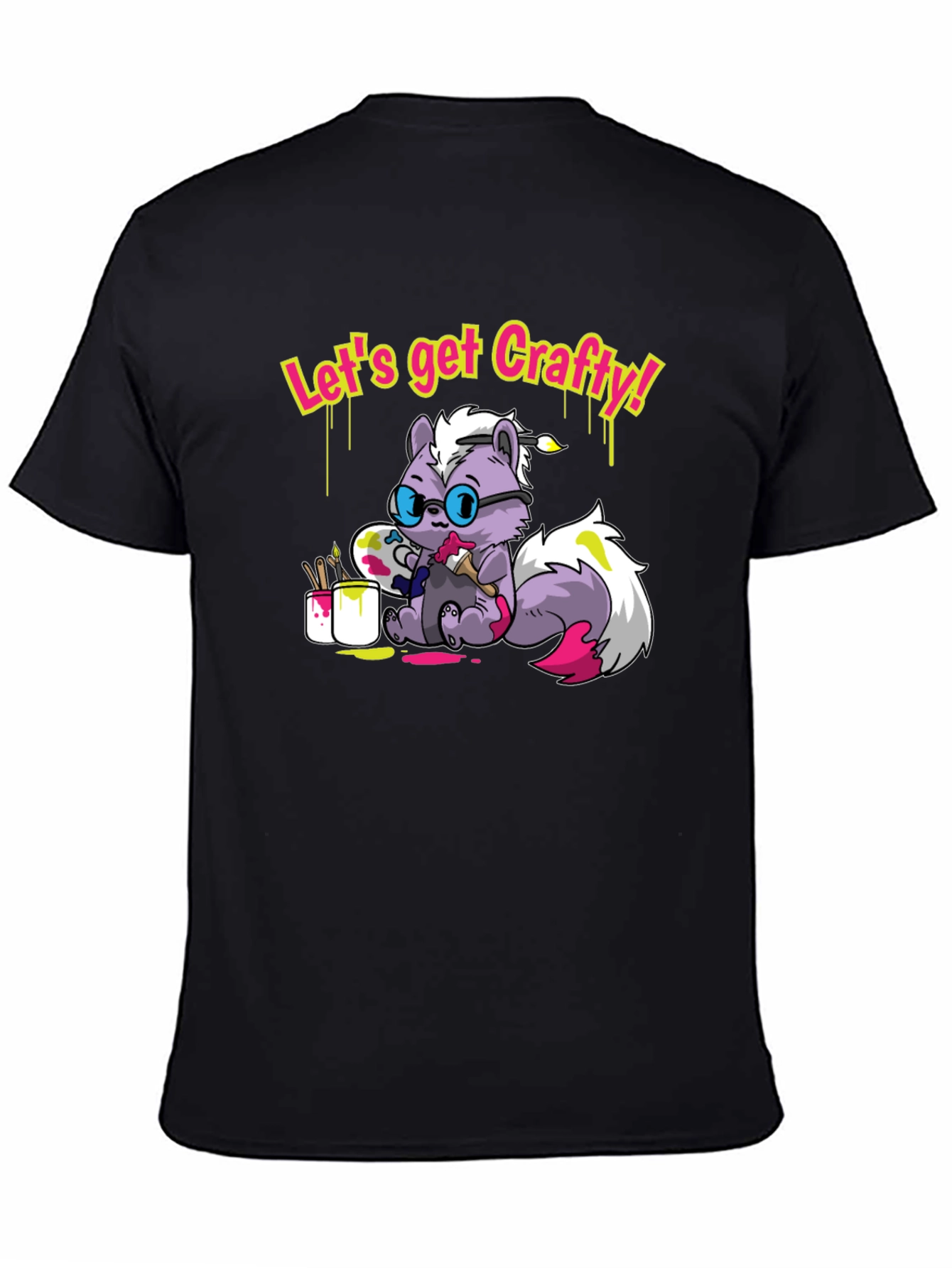 Crafty Skunk Black T-Shirt