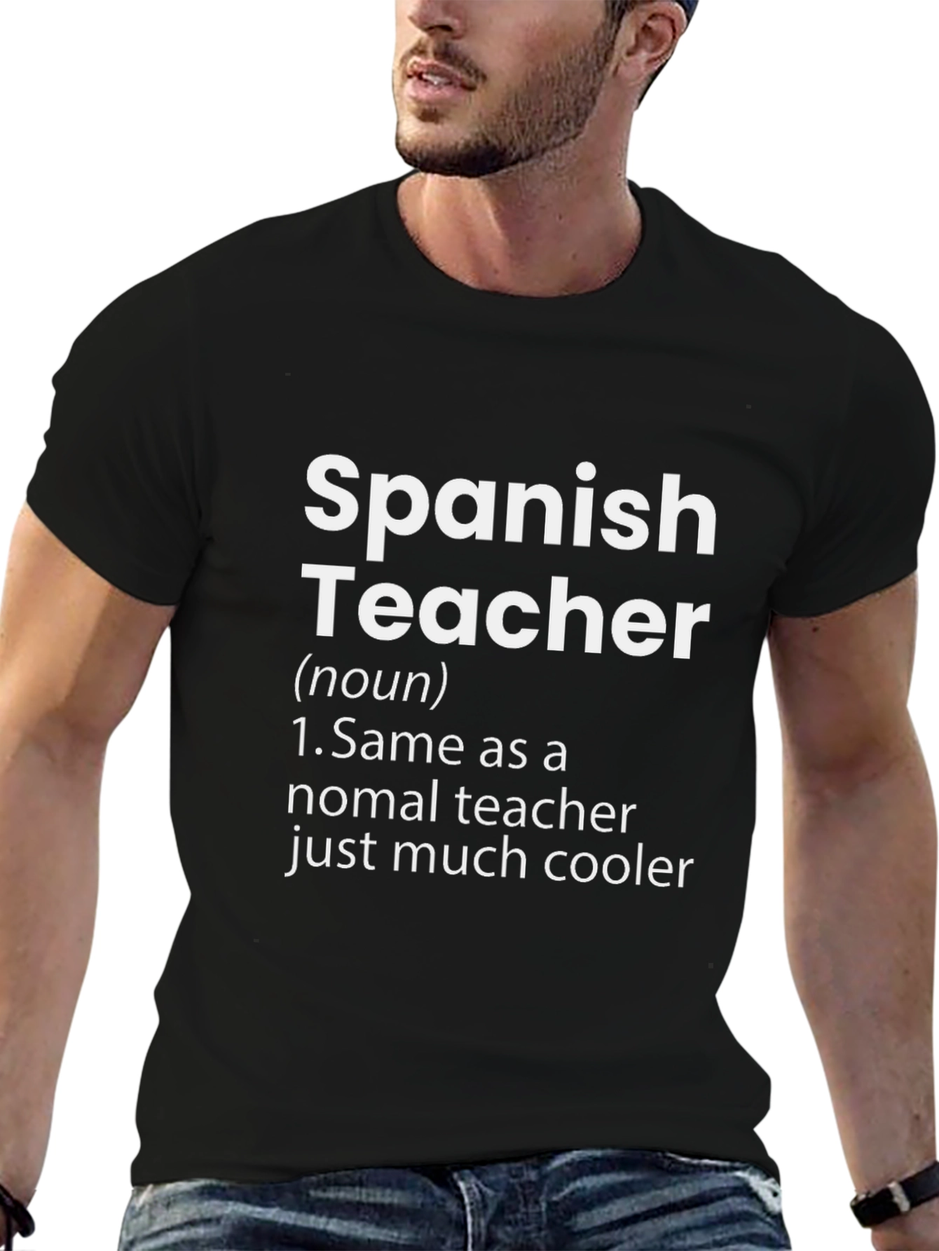 Funny Spanish Teacher Definition Black T-Shirt
