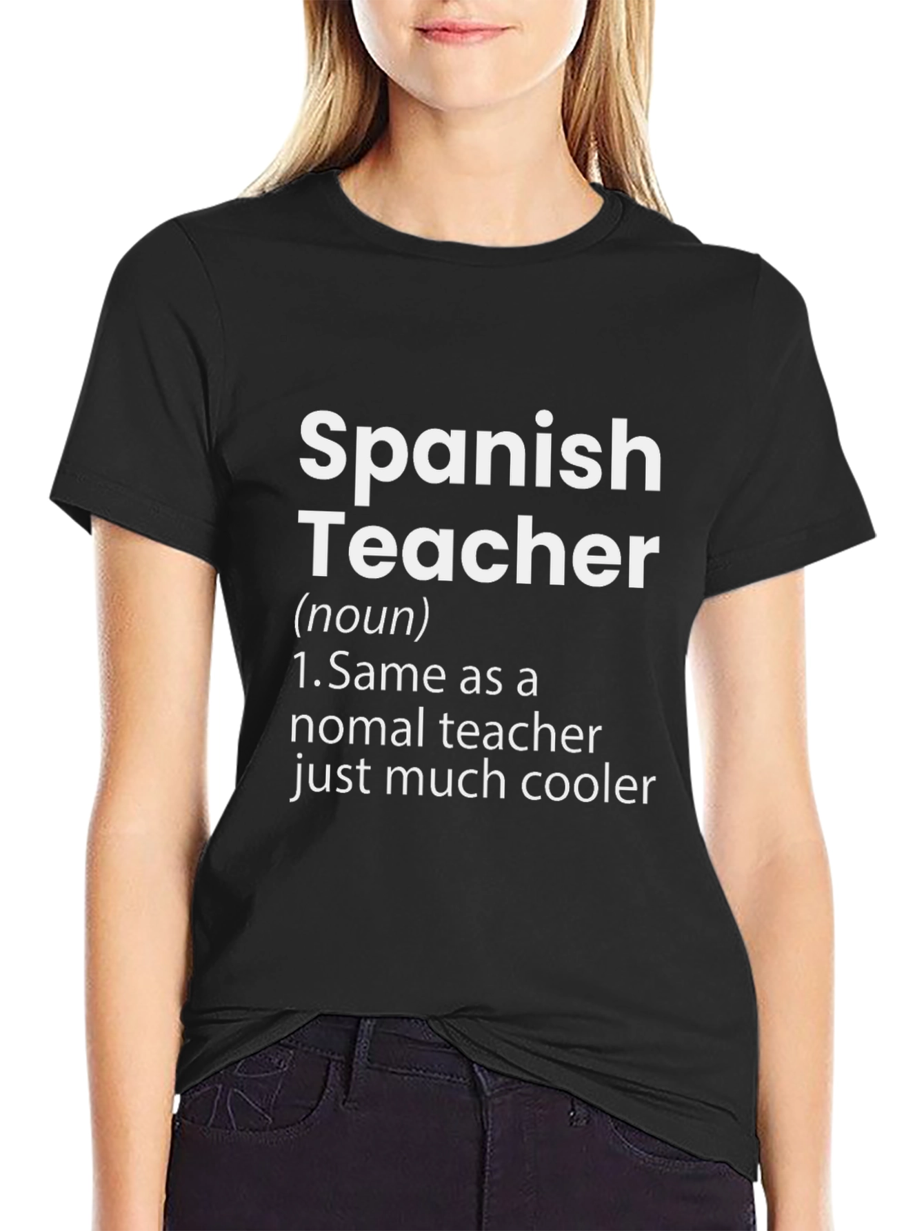 Funny Spanish Teacher Definition Black T-Shirt
