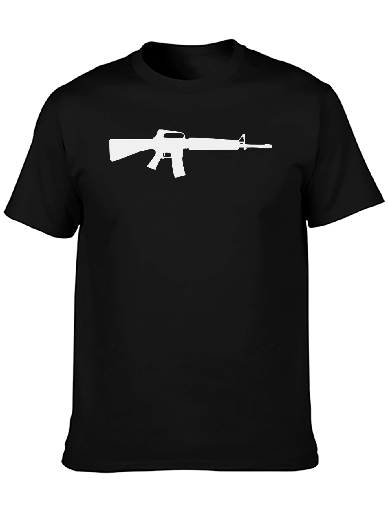 Rifle Graphic T-Shirt - Black Cotton Tee