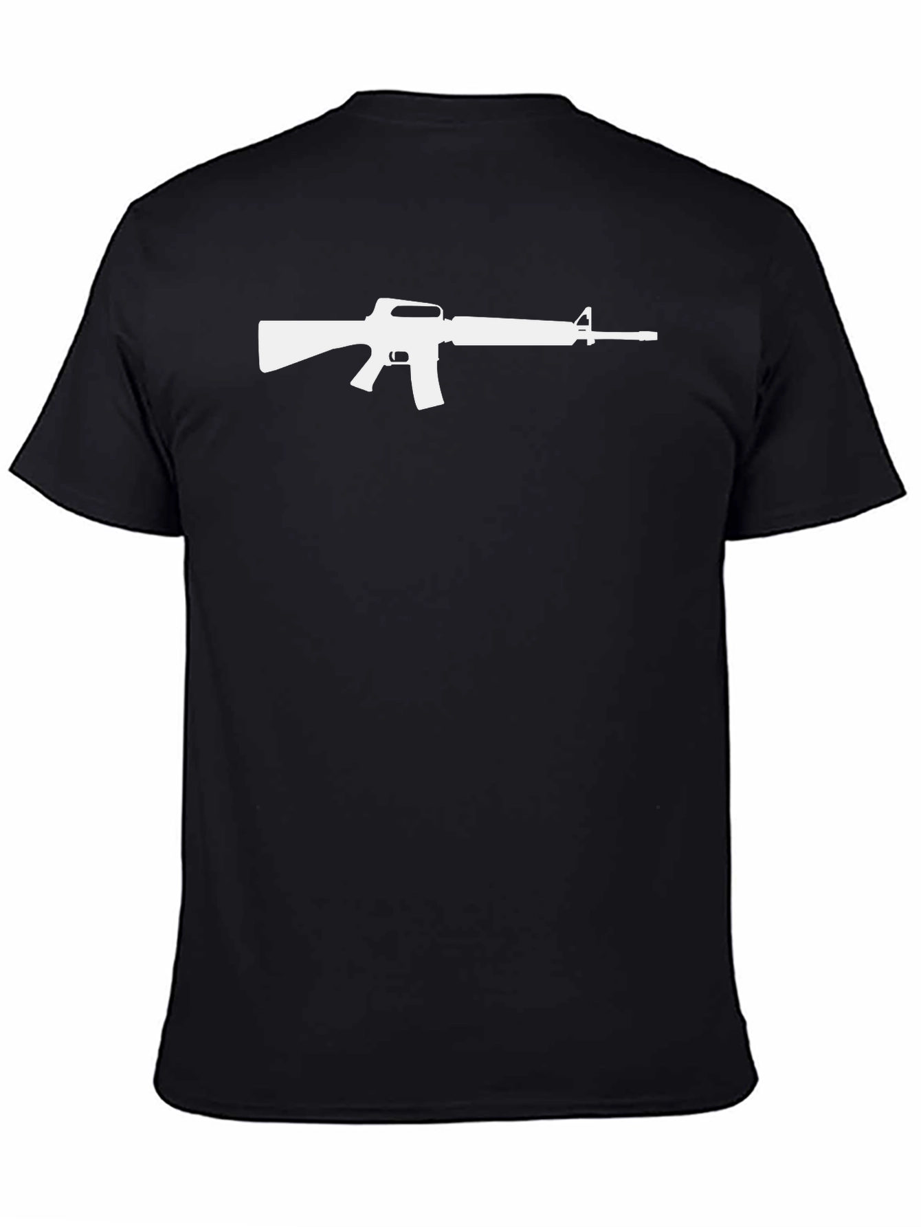 Rifle Graphic T-Shirt - Black Cotton Tee