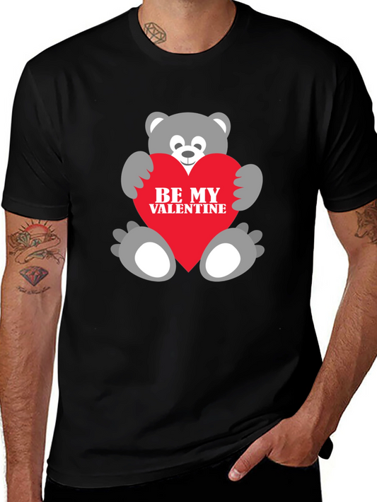 Be My Valentine Teddy Bear Graphic Tee