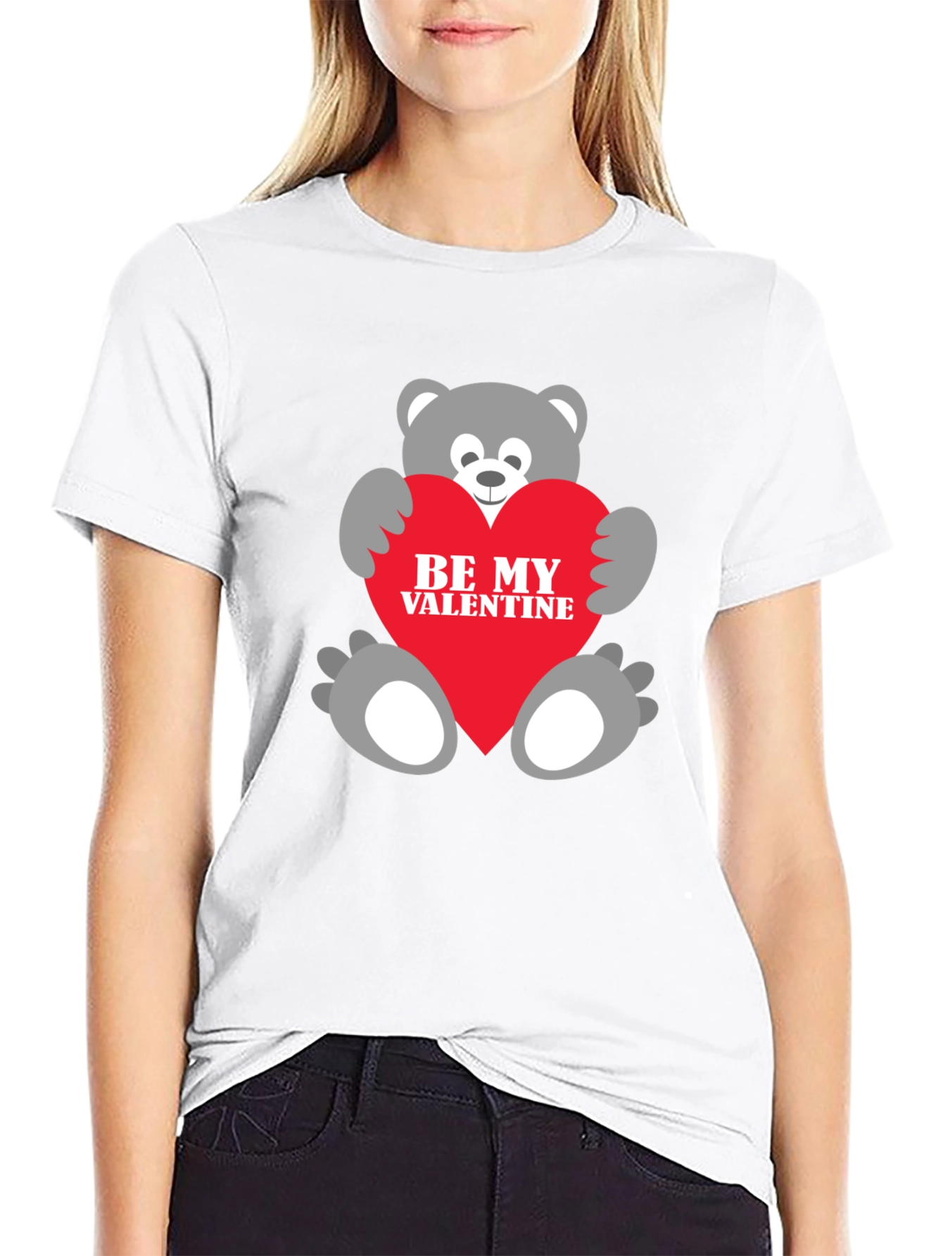 Be My Valentine Teddy Bear Graphic Tee