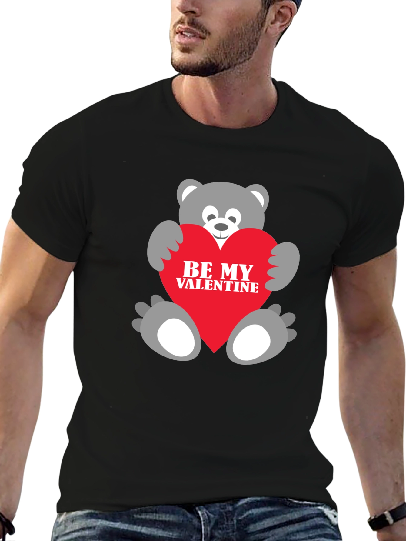 Be My Valentine Teddy Bear Graphic Tee