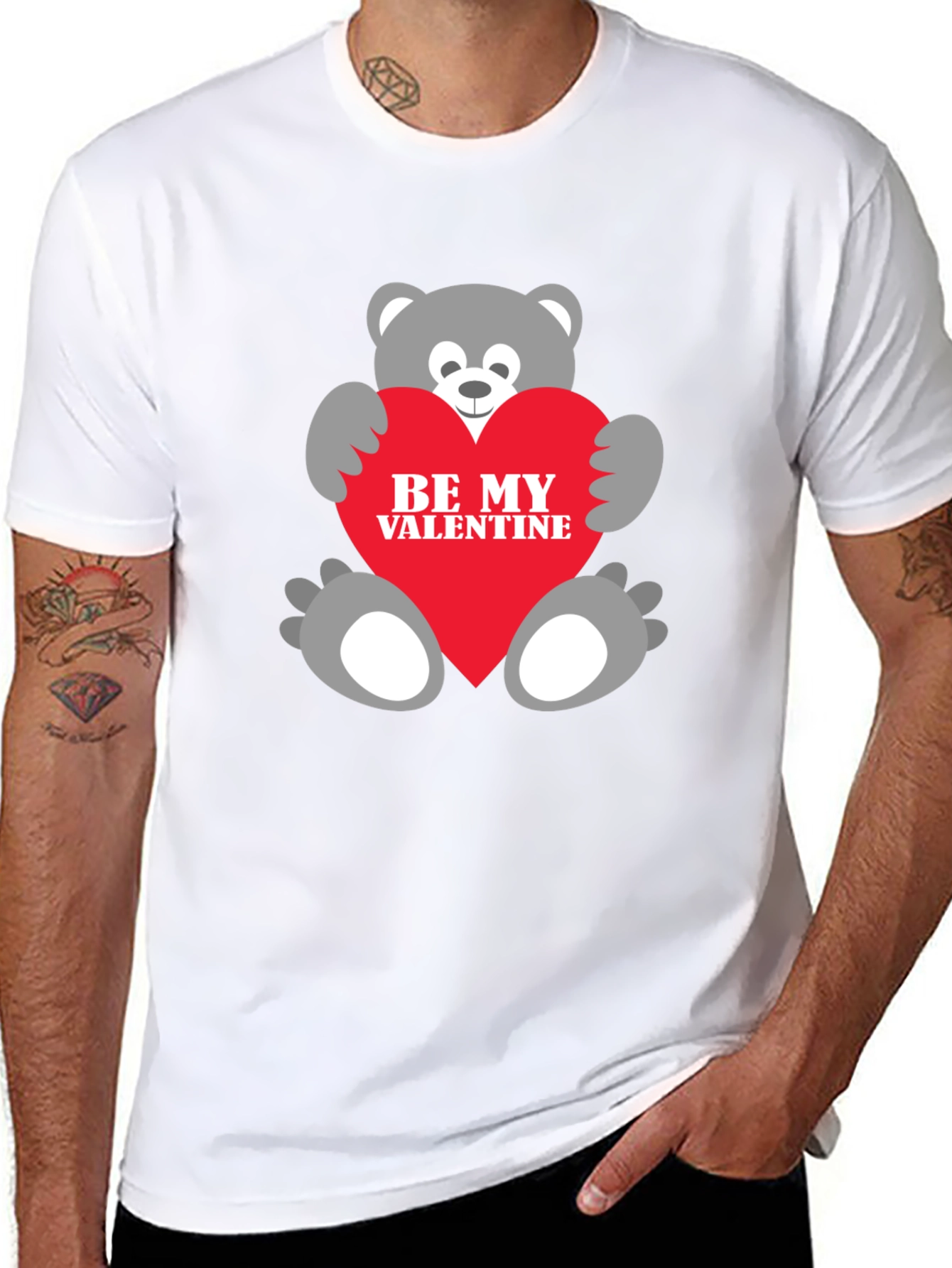 Be My Valentine Teddy Bear Graphic Tee