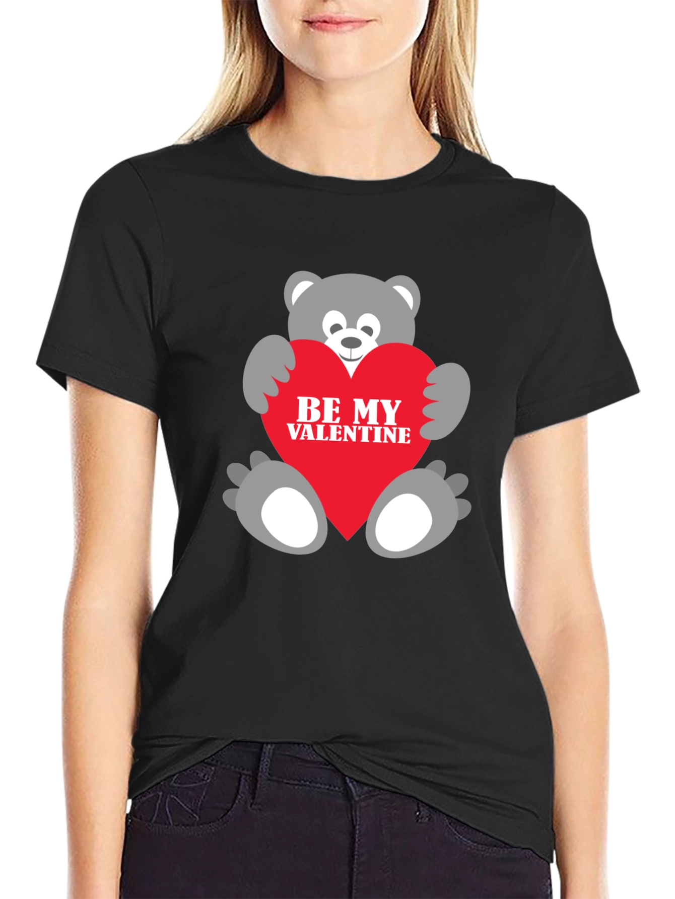 Be My Valentine Teddy Bear Graphic Tee