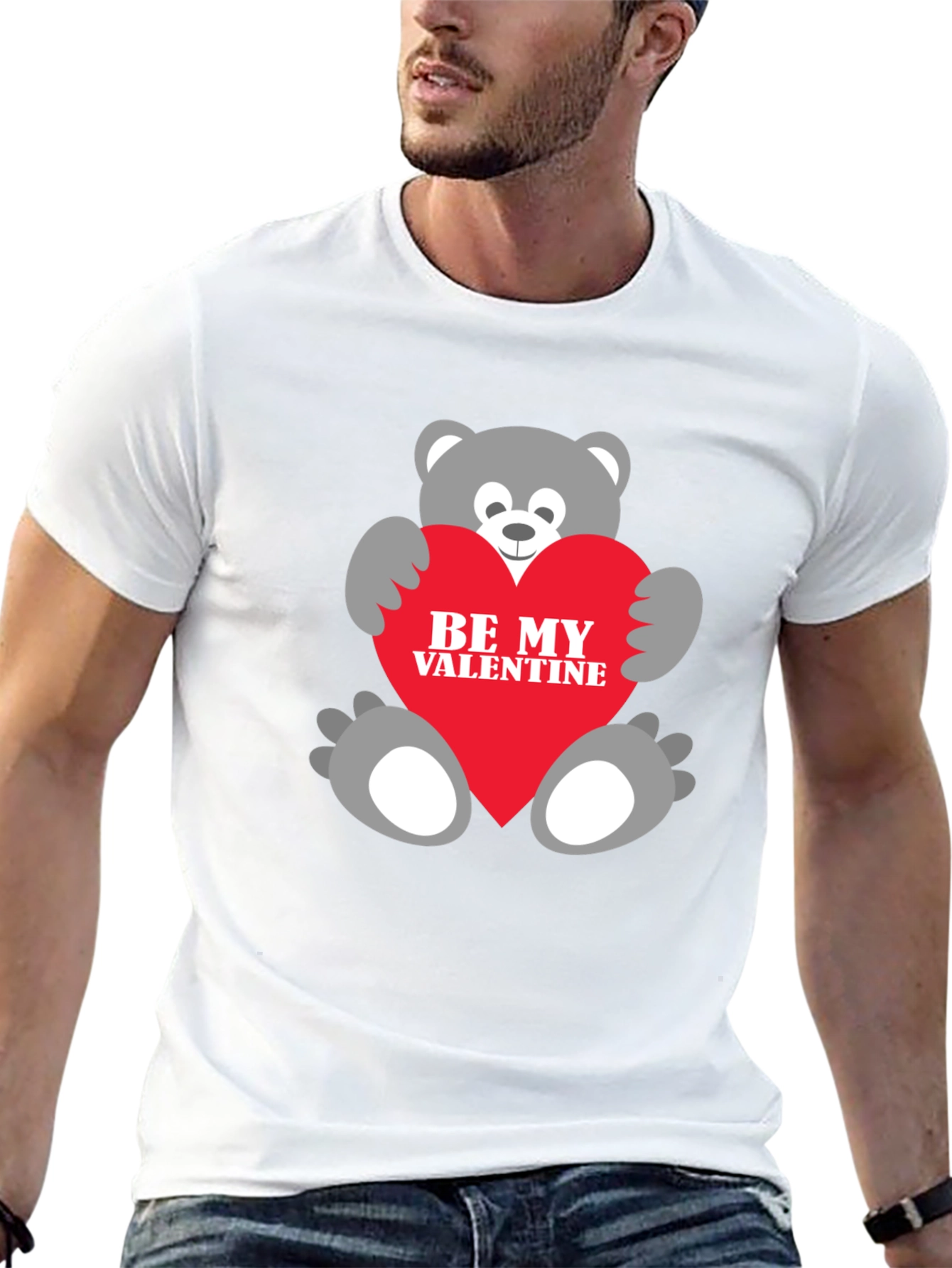 Be My Valentine Teddy Bear Graphic Tee