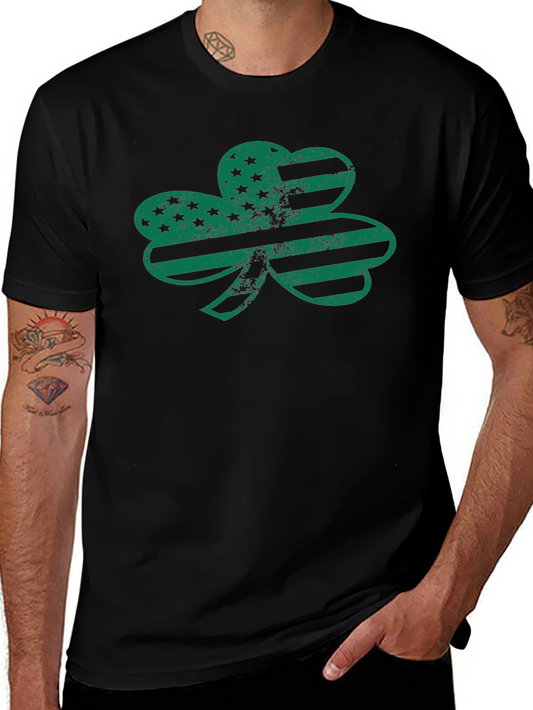 Patriotic Shamrock Graphic Tee - St. Patricks Day Shirt