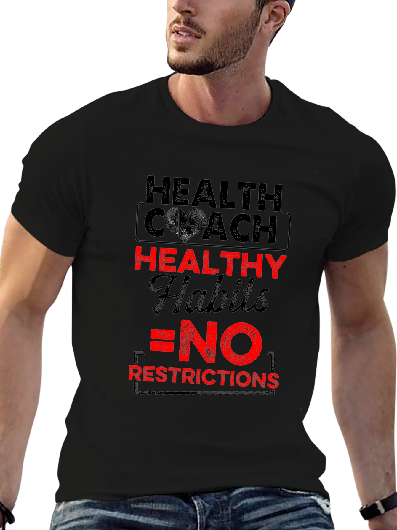 Health Coach Shirt Healthy Habits - No Restrictions