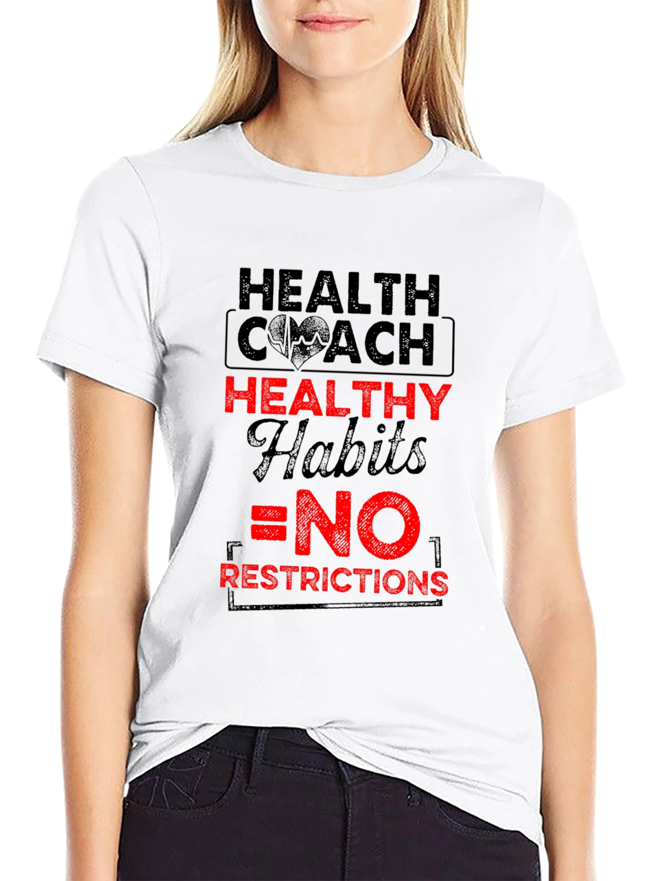 Health Coach Shirt Healthy Habits - No Restrictions