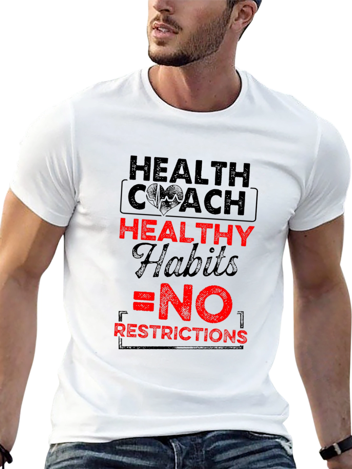 Health Coach Shirt Healthy Habits - No Restrictions