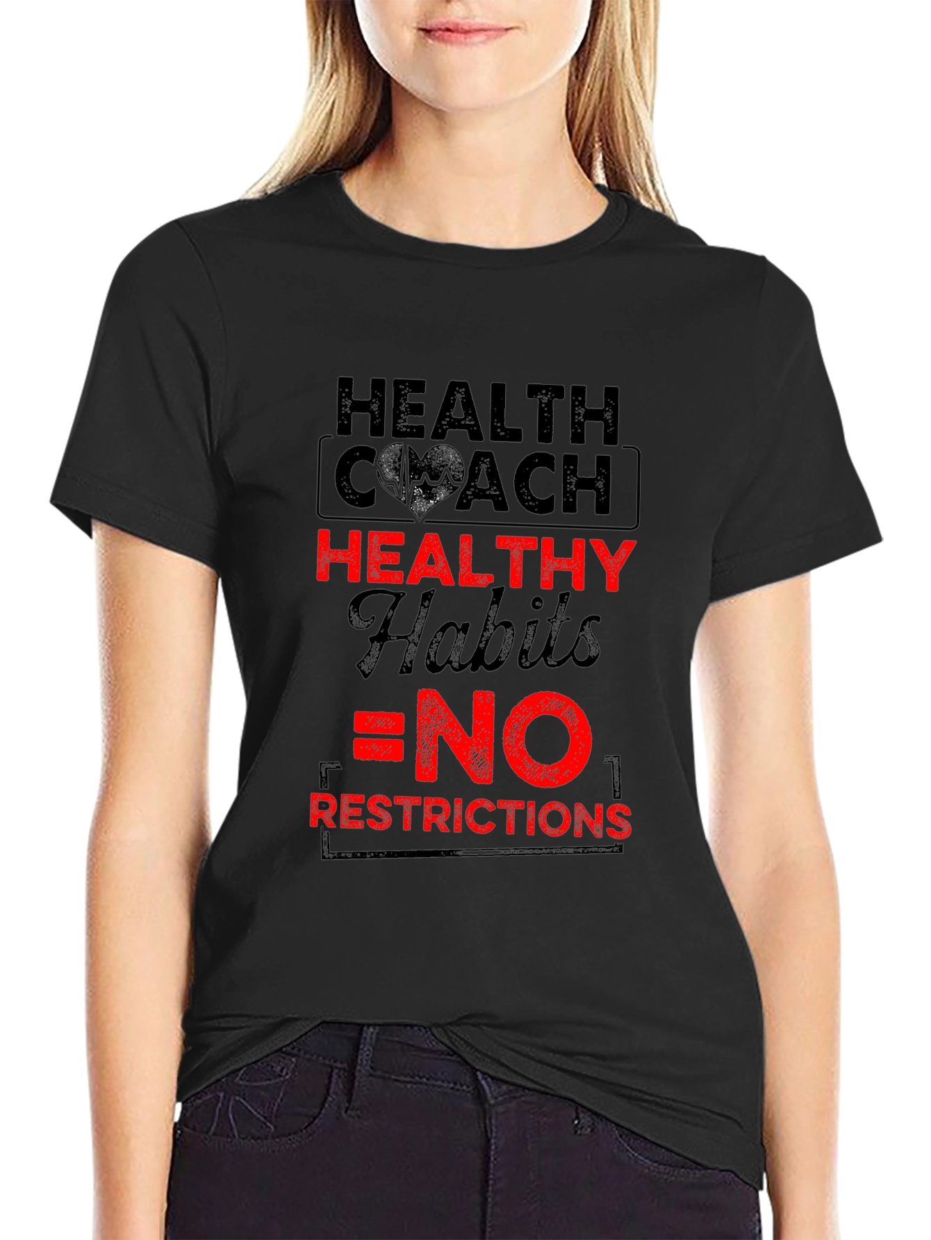 Health Coach Shirt Healthy Habits - No Restrictions