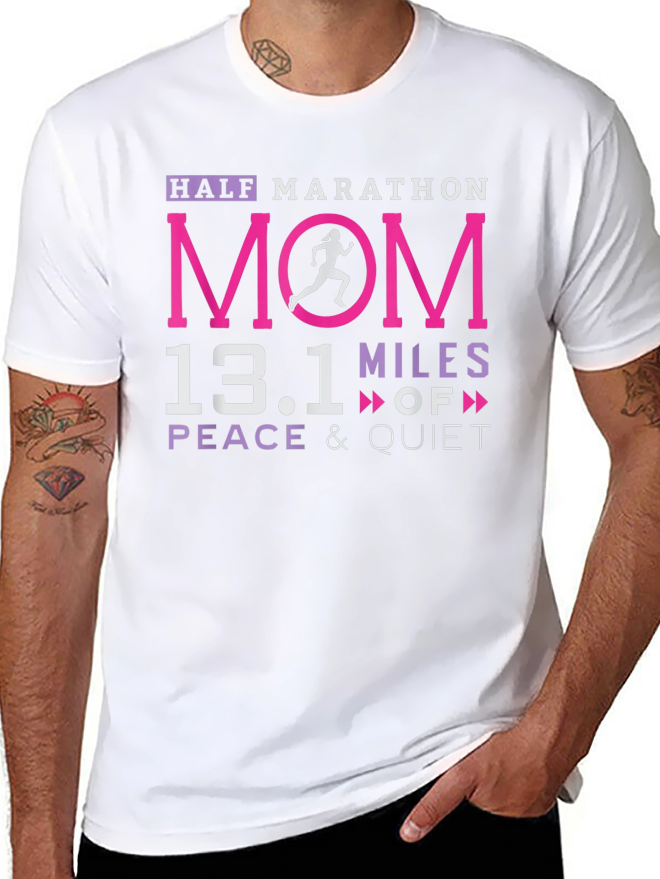 Half Marathon Mom 13.1 Miles Peace & Quiet T-Shirt
