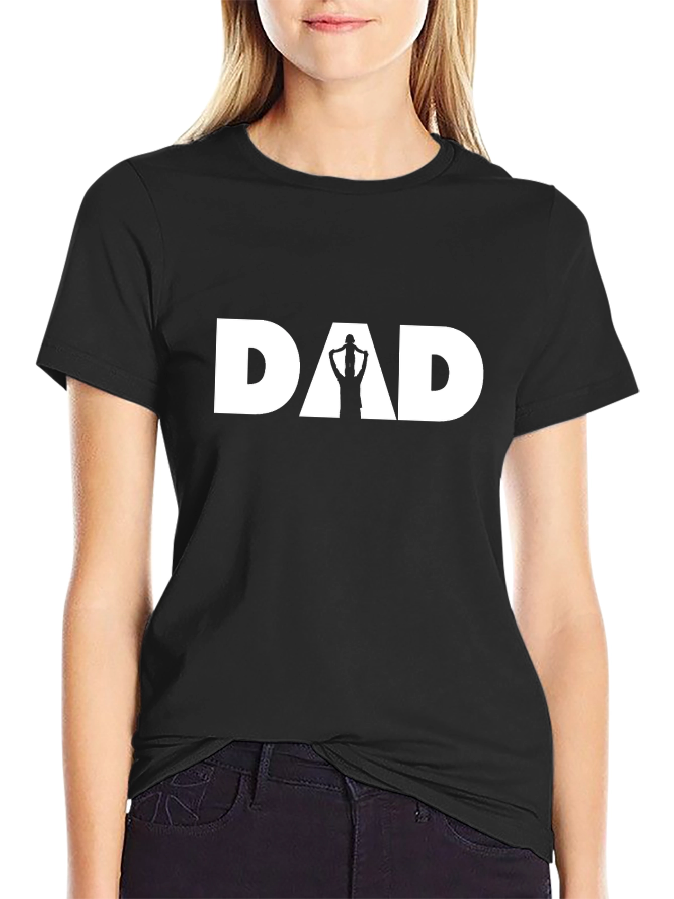 Dad Graphic Tee - Black Cotton Fathers Day Shirt