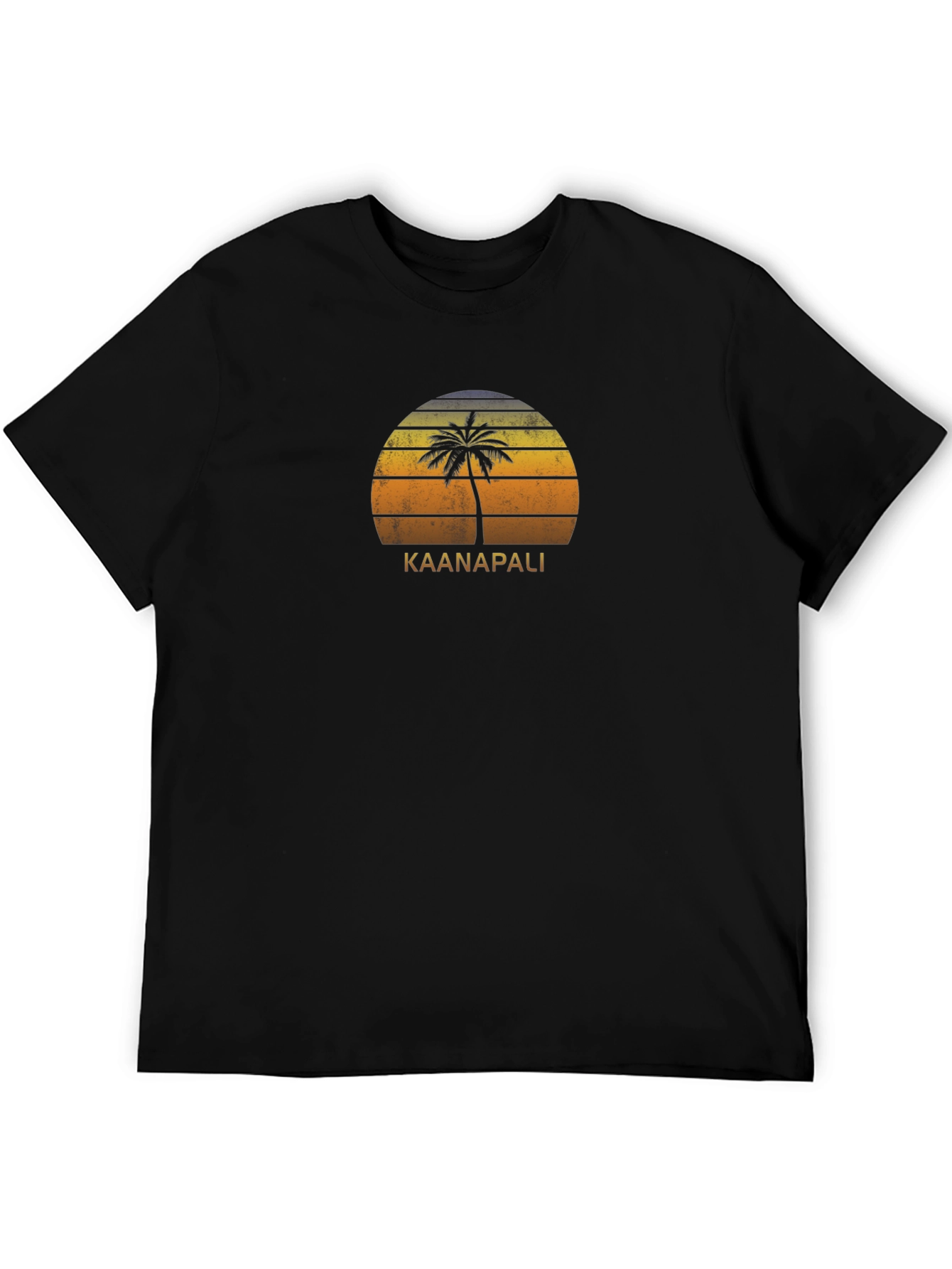 Kaanapali Palm Tree Sunset Graphic Tee - Black