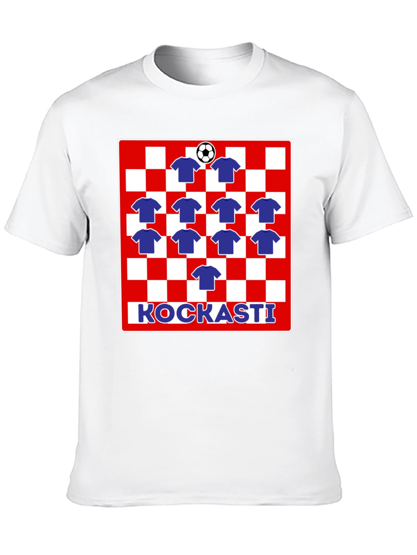 Croatia Football Fan T-Shirt - Croatian Checkered Design