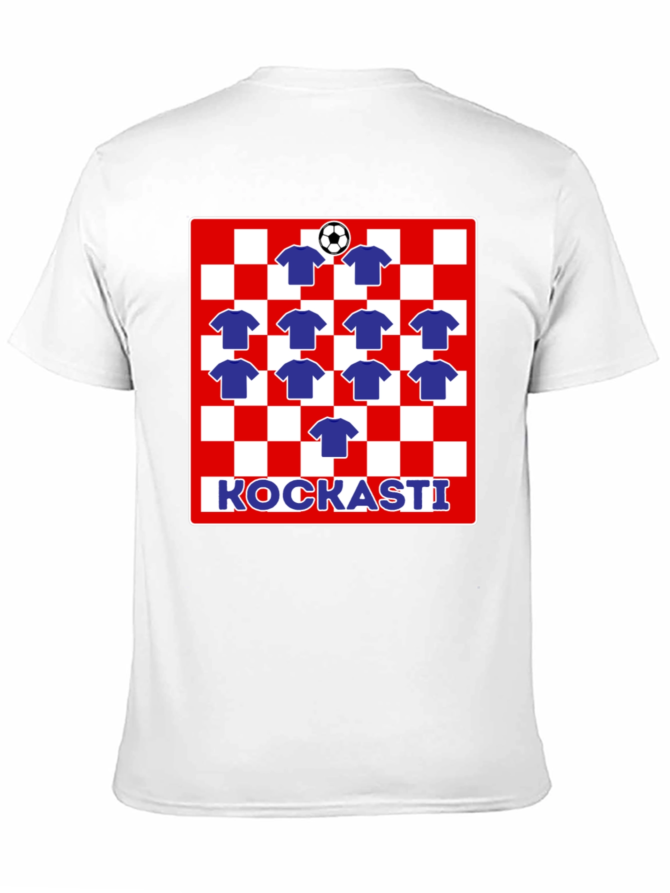 Croatia Football Fan T-Shirt - Croatian Checkered Design