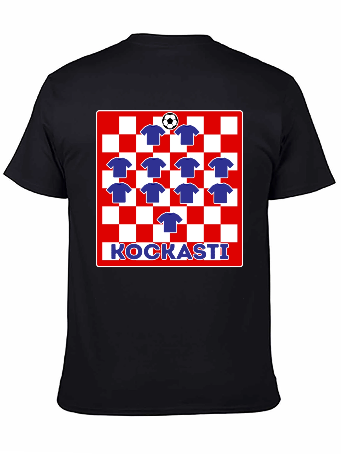 Croatia Football Fan T-Shirt - Croatian Checkered Design