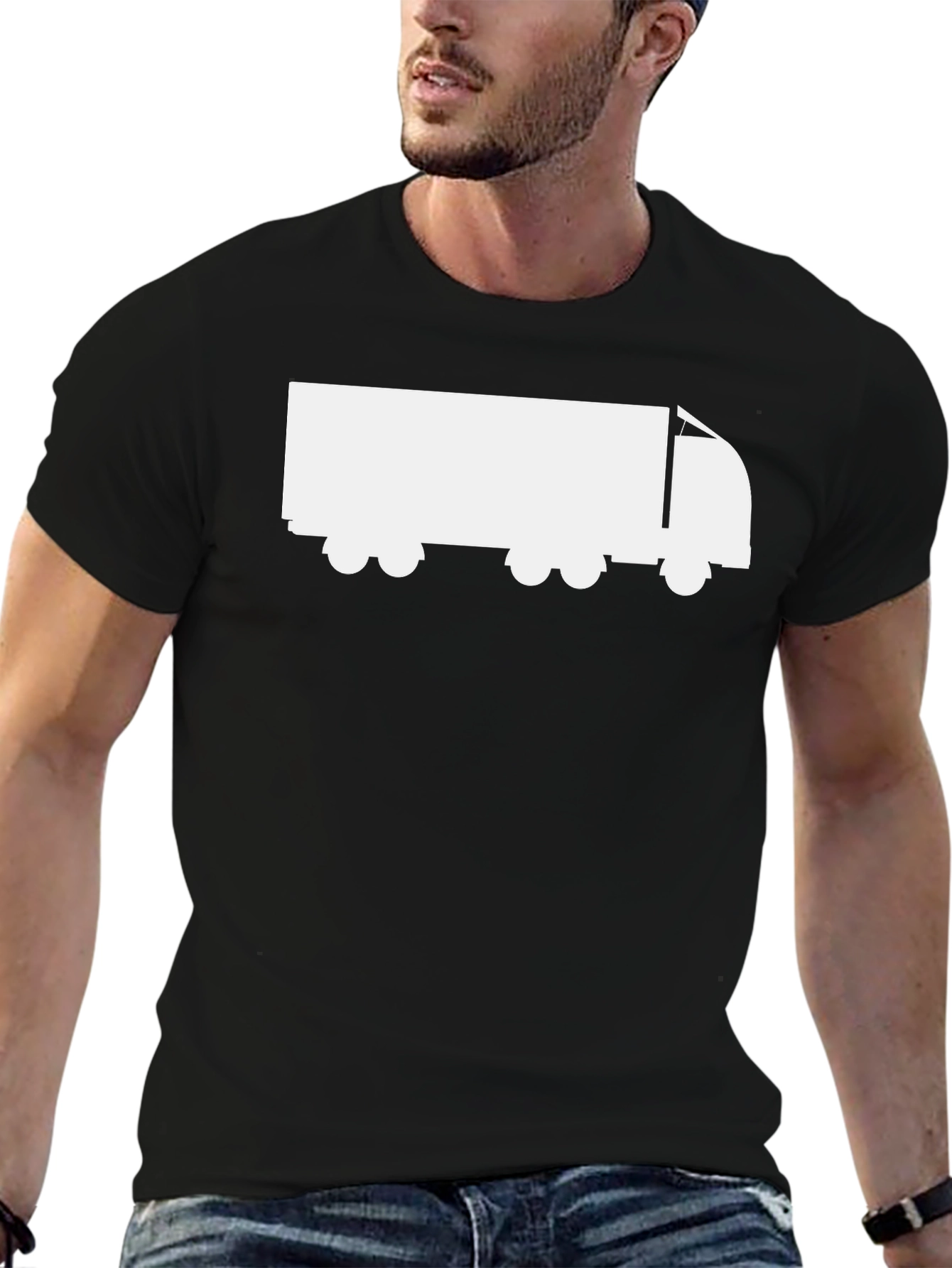 Truck Graphic Tee - Classic Black Cotton Comfort