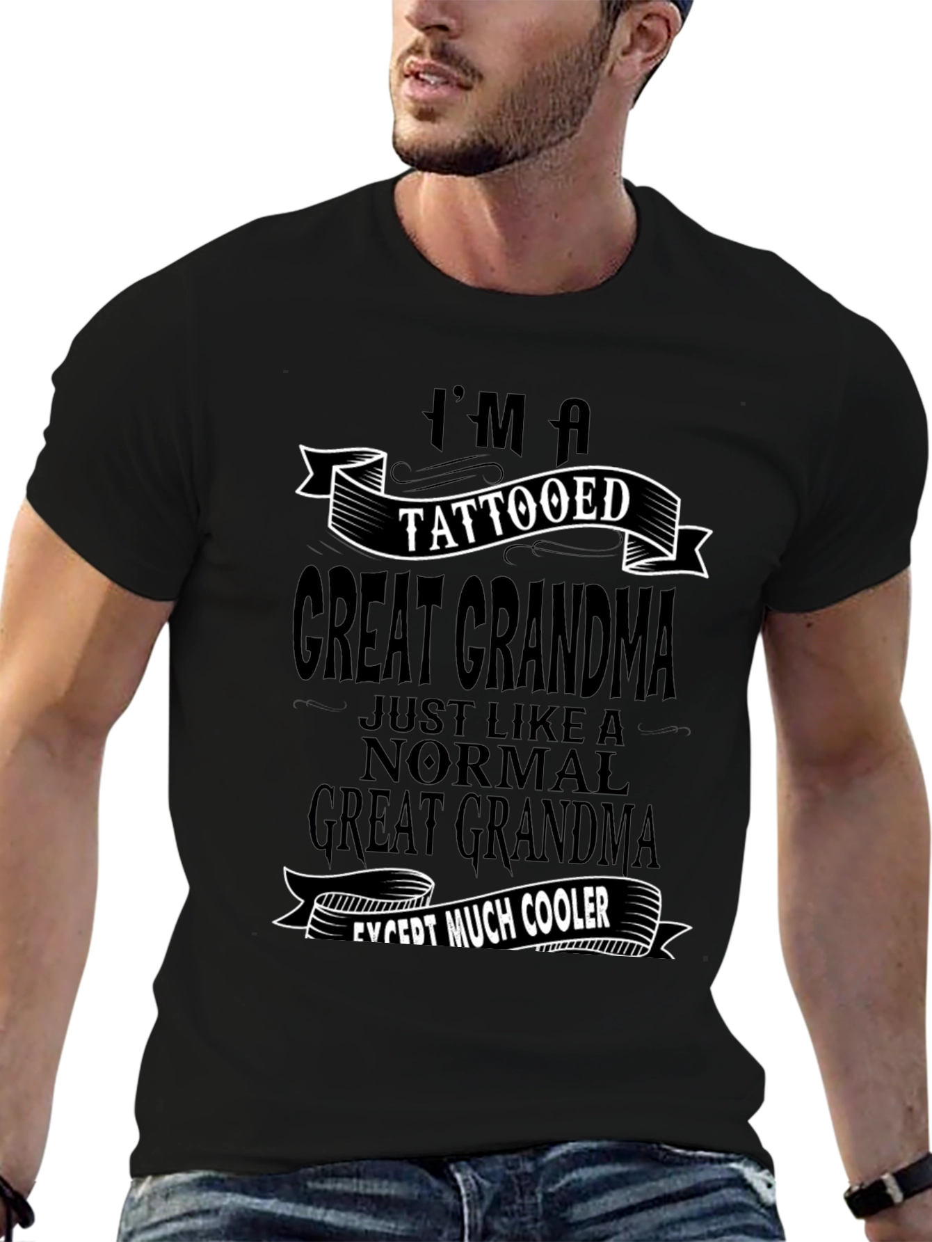 Tattooed Great Grandma Graphic Tee - Cool Grandma Shirt