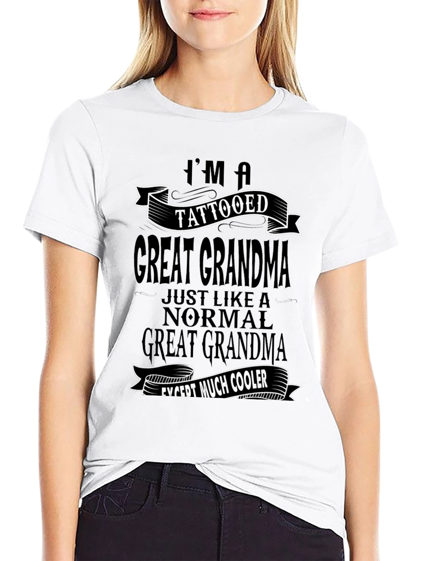 Tattooed Great Grandma Graphic Tee - Cool Grandma Shirt