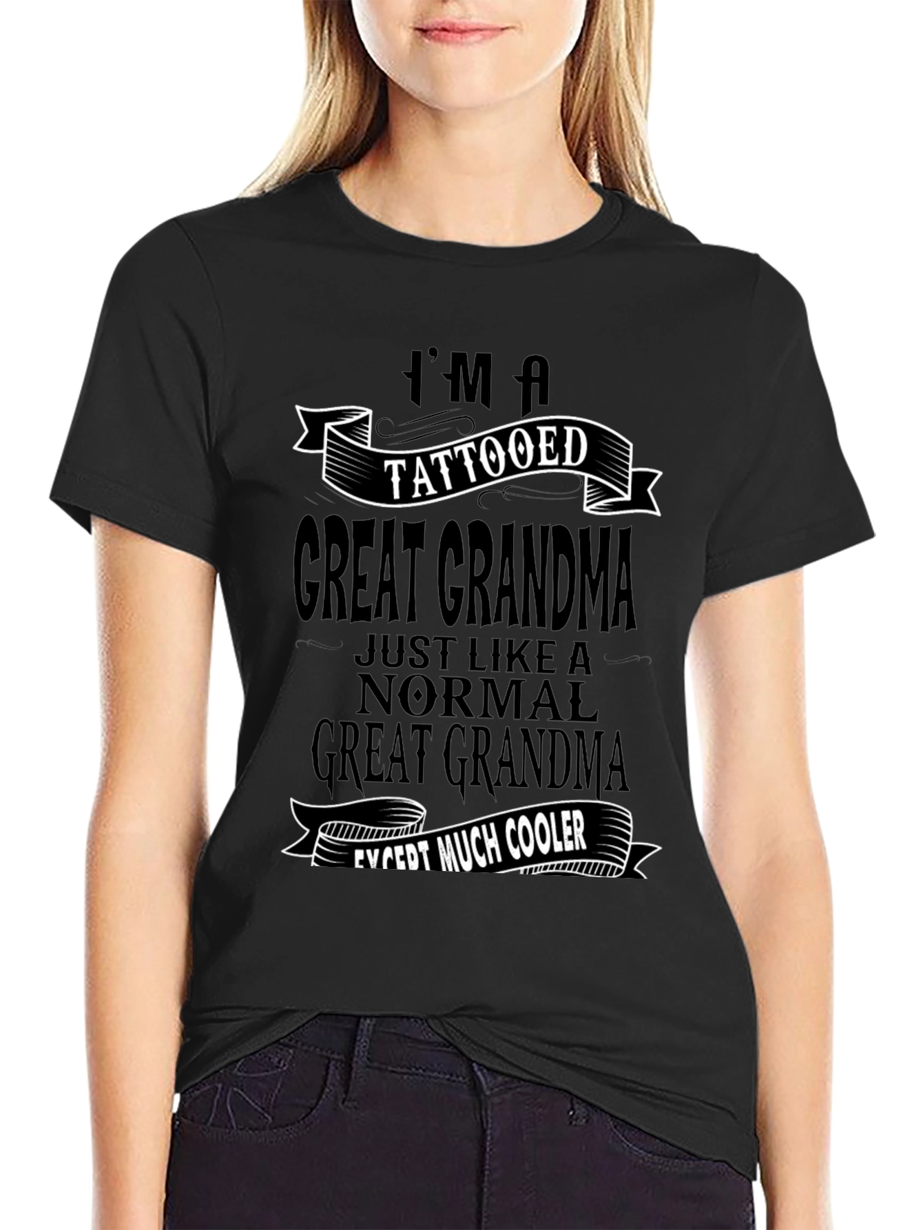 Tattooed Great Grandma Graphic Tee - Cool Grandma Shirt