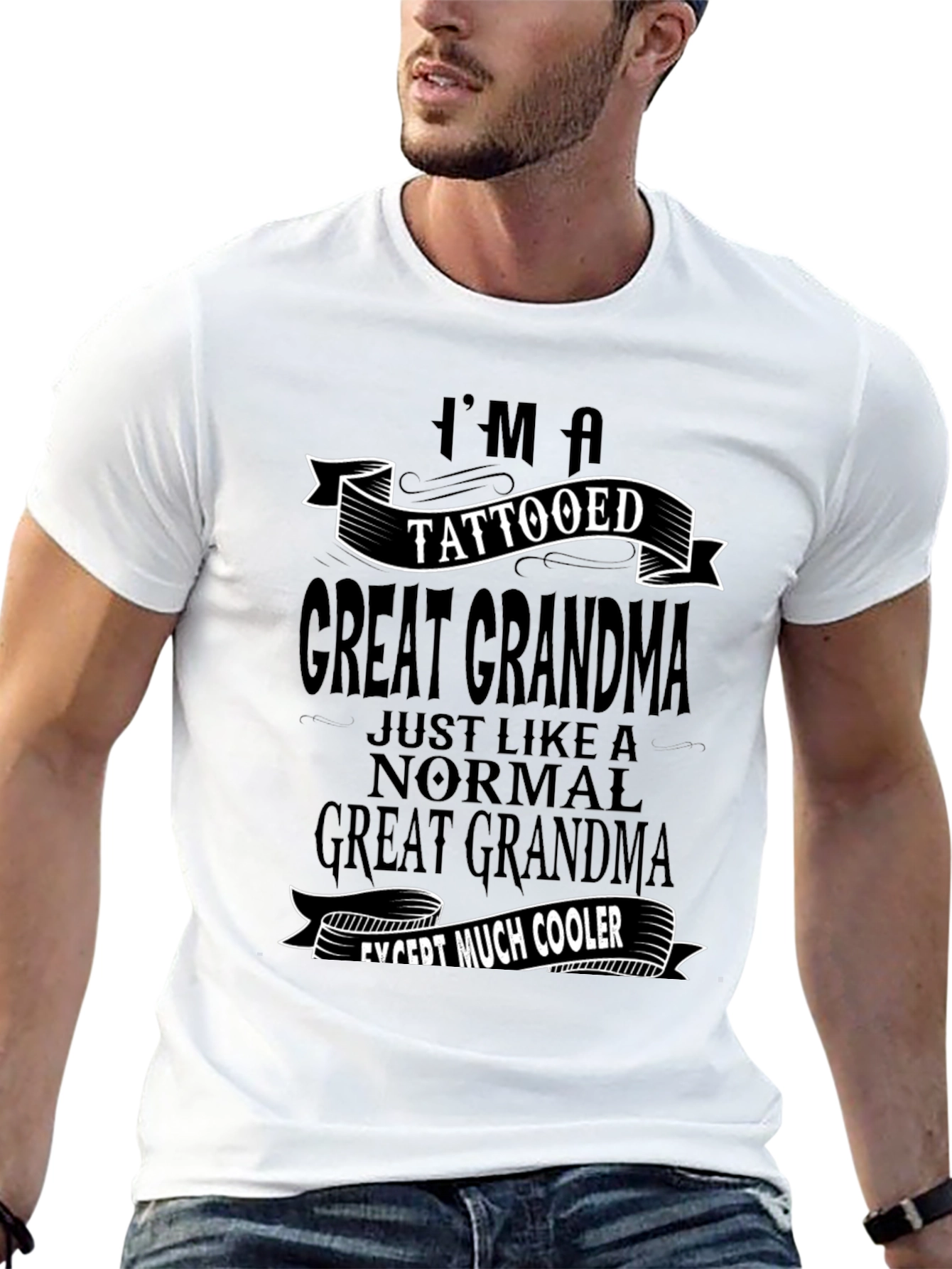 Tattooed Great Grandma Graphic Tee - Cool Grandma Shirt