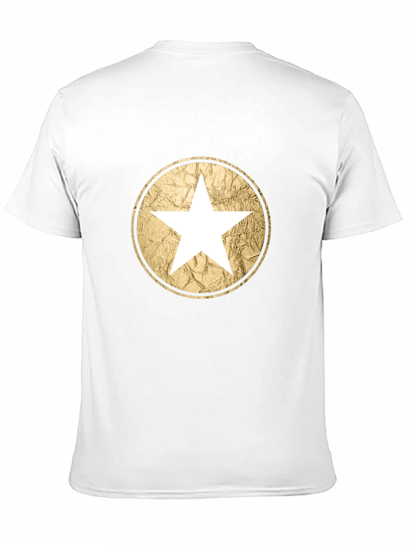 Star Circle Graphic Tee - Black Cotton Casual Wear