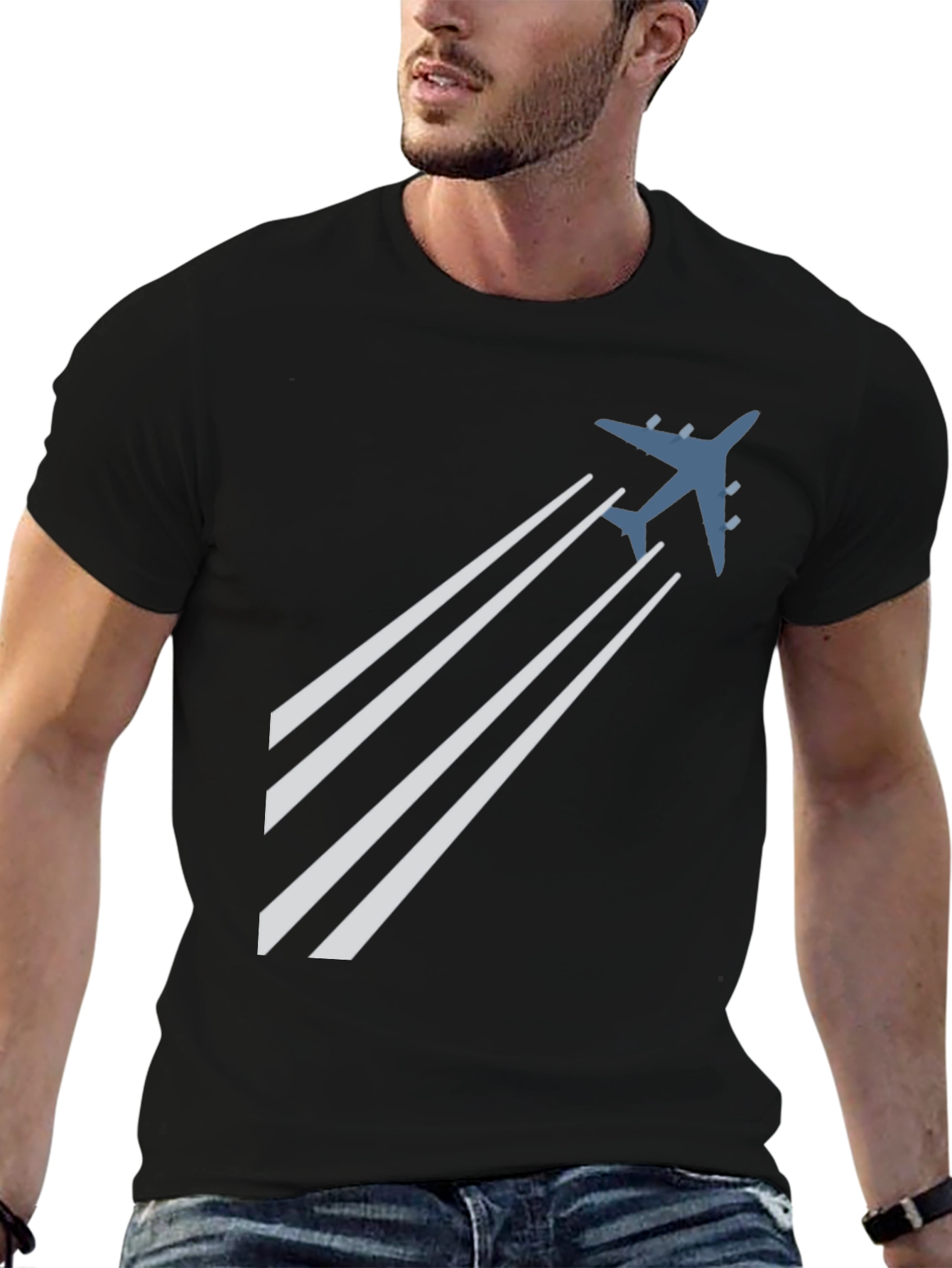 Airplane Flight Path Graphic Tee