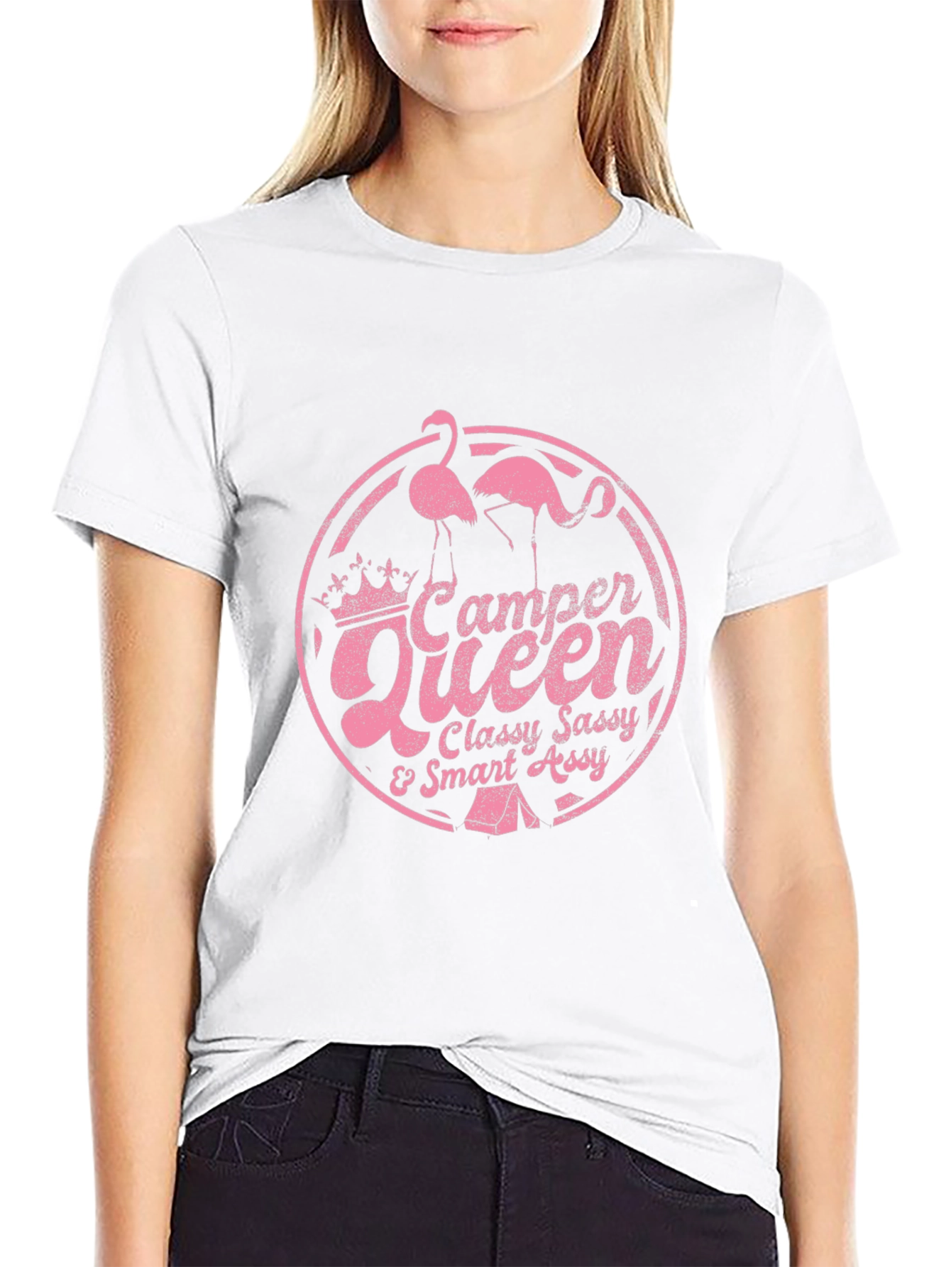 Camper Queen Black Graphic T-Shirt