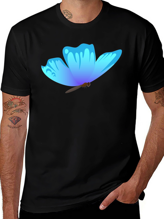Butterfly Graphic Tee - Stylish Black T-Shirt for Men