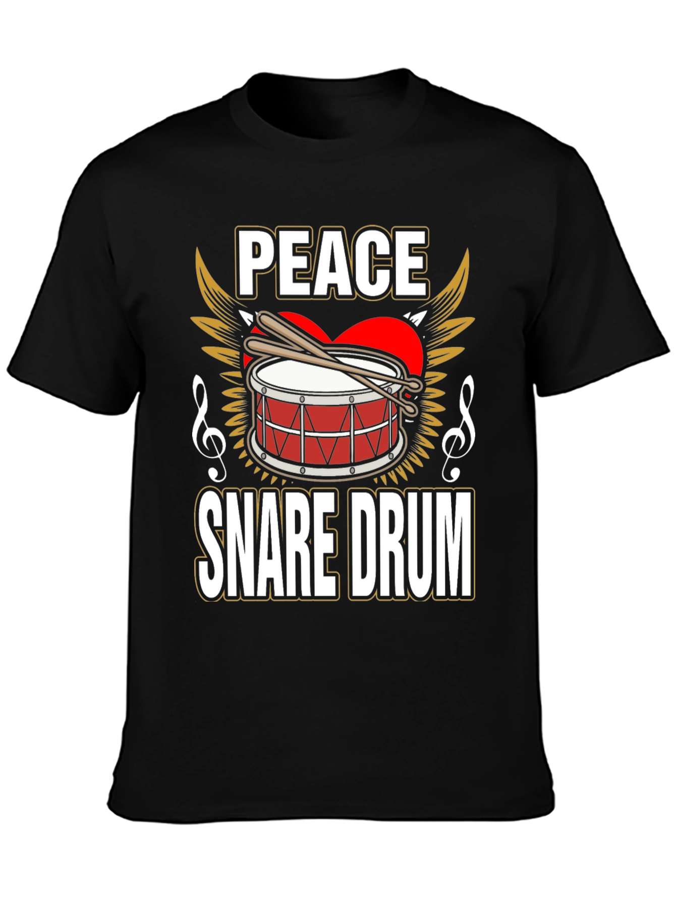 Peace Snare Drum Graphic Tee - Music Lover Shirt