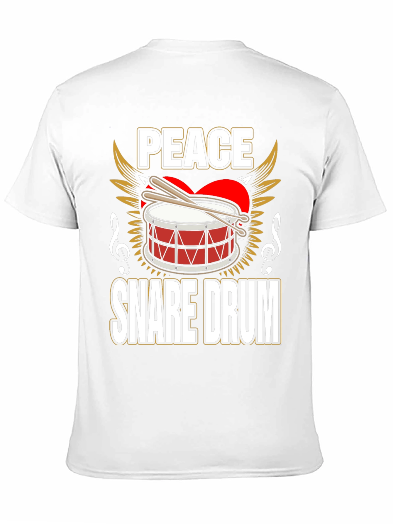 Peace Snare Drum Graphic Tee - Music Lover Shirt