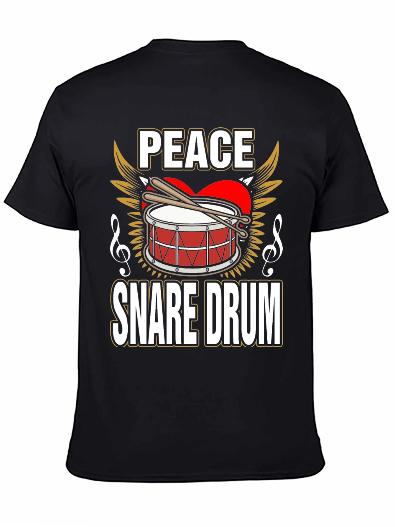 Peace Snare Drum Graphic Tee - Music Lover Shirt