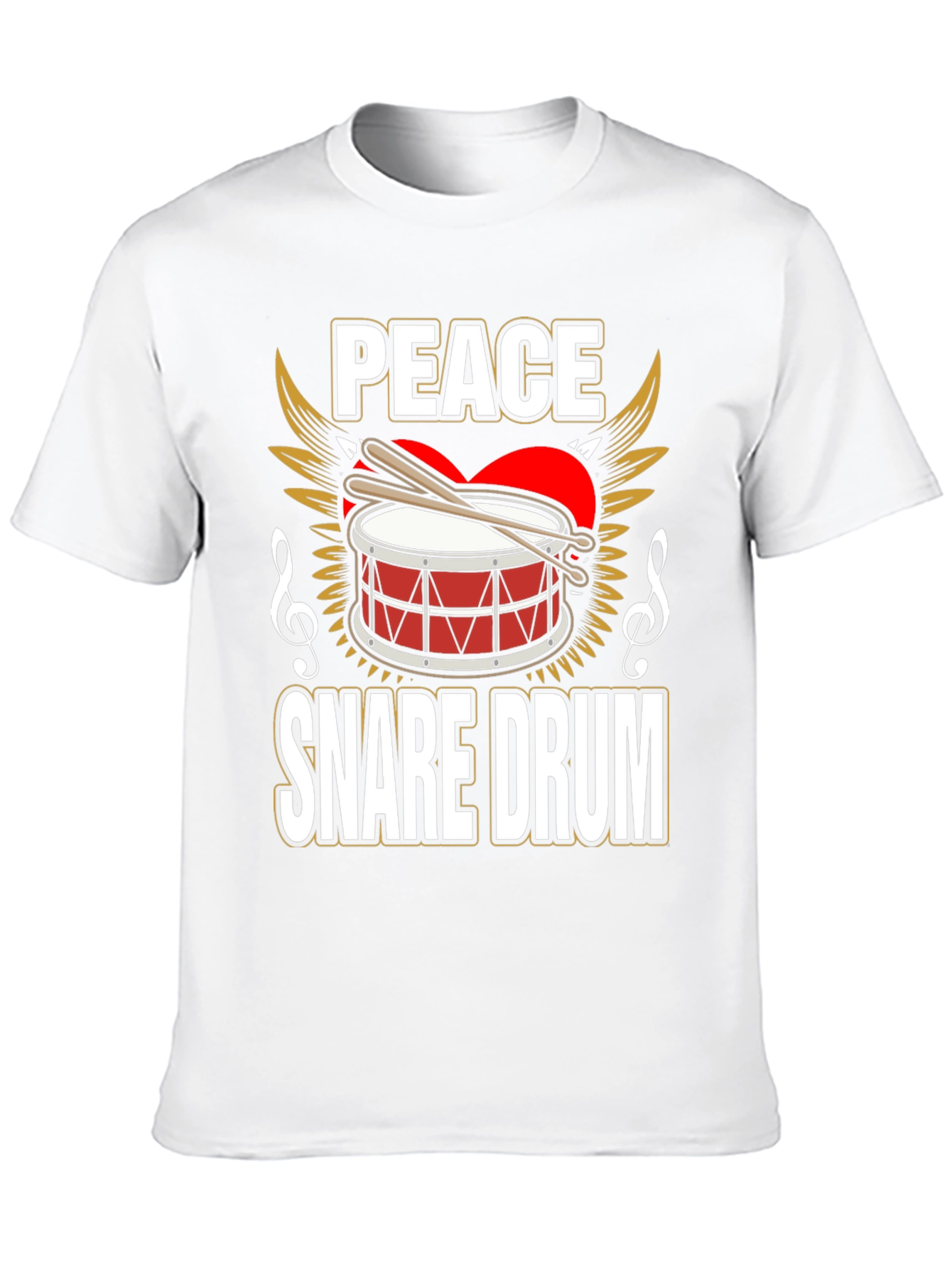 Peace Snare Drum Graphic Tee - Music Lover Shirt