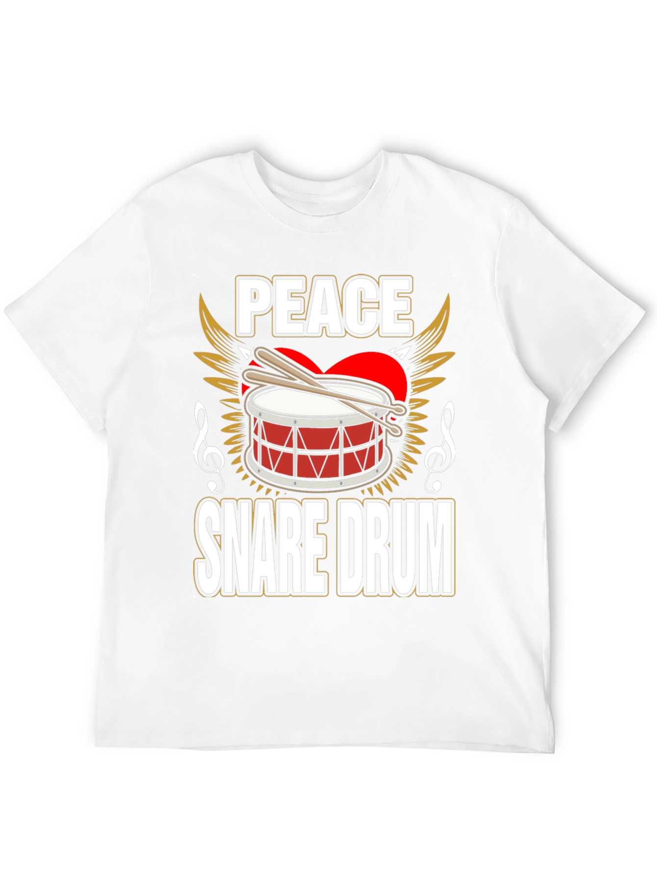 Peace Snare Drum Graphic Tee - Music Lover Shirt
