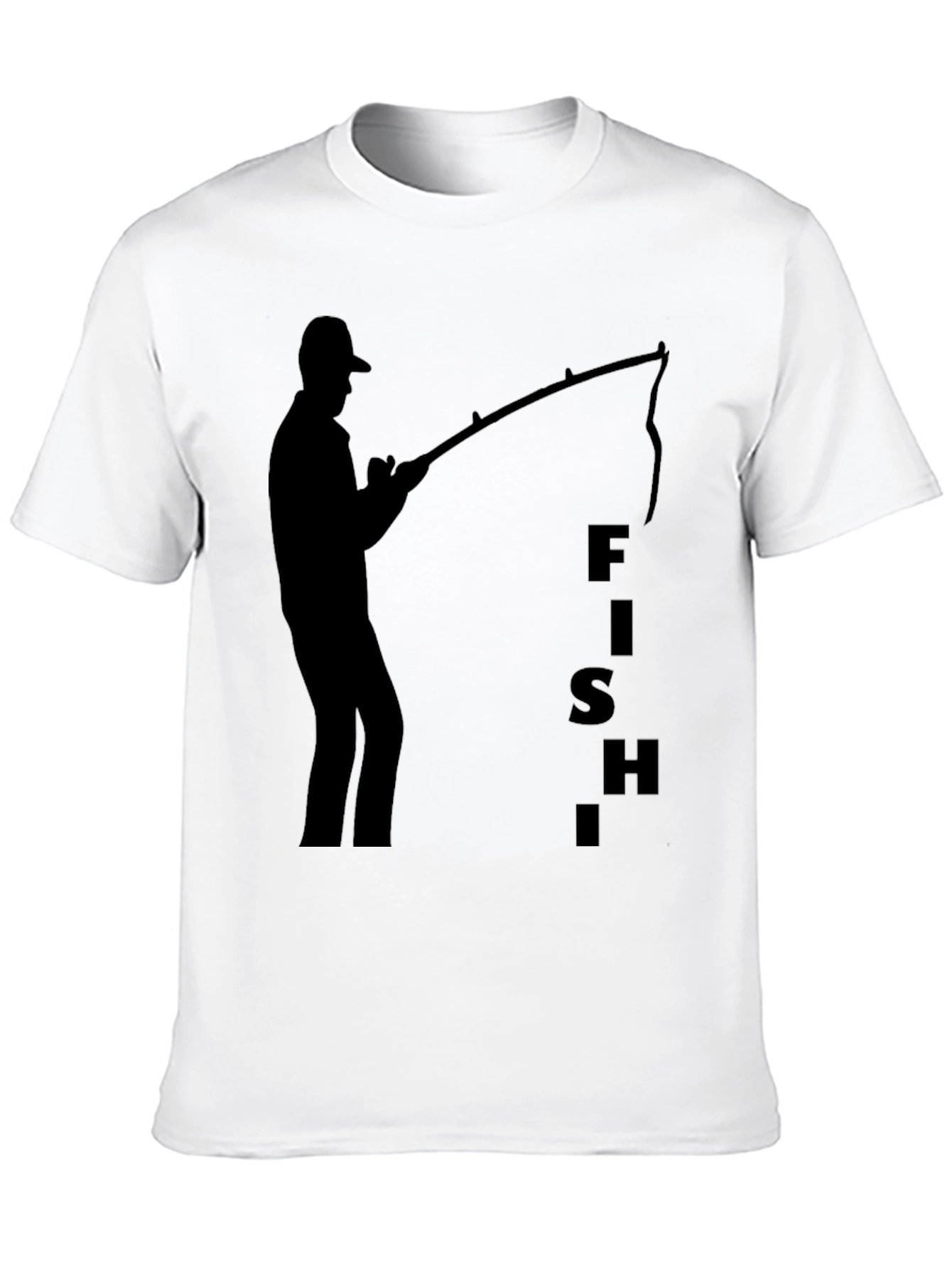 Fishing Silhouette Black T-Shirt