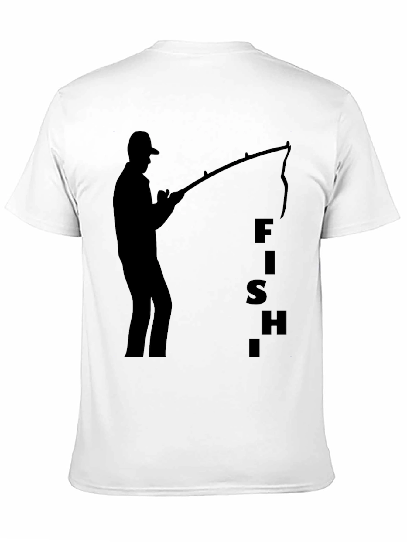 Fishing Silhouette Black T-Shirt