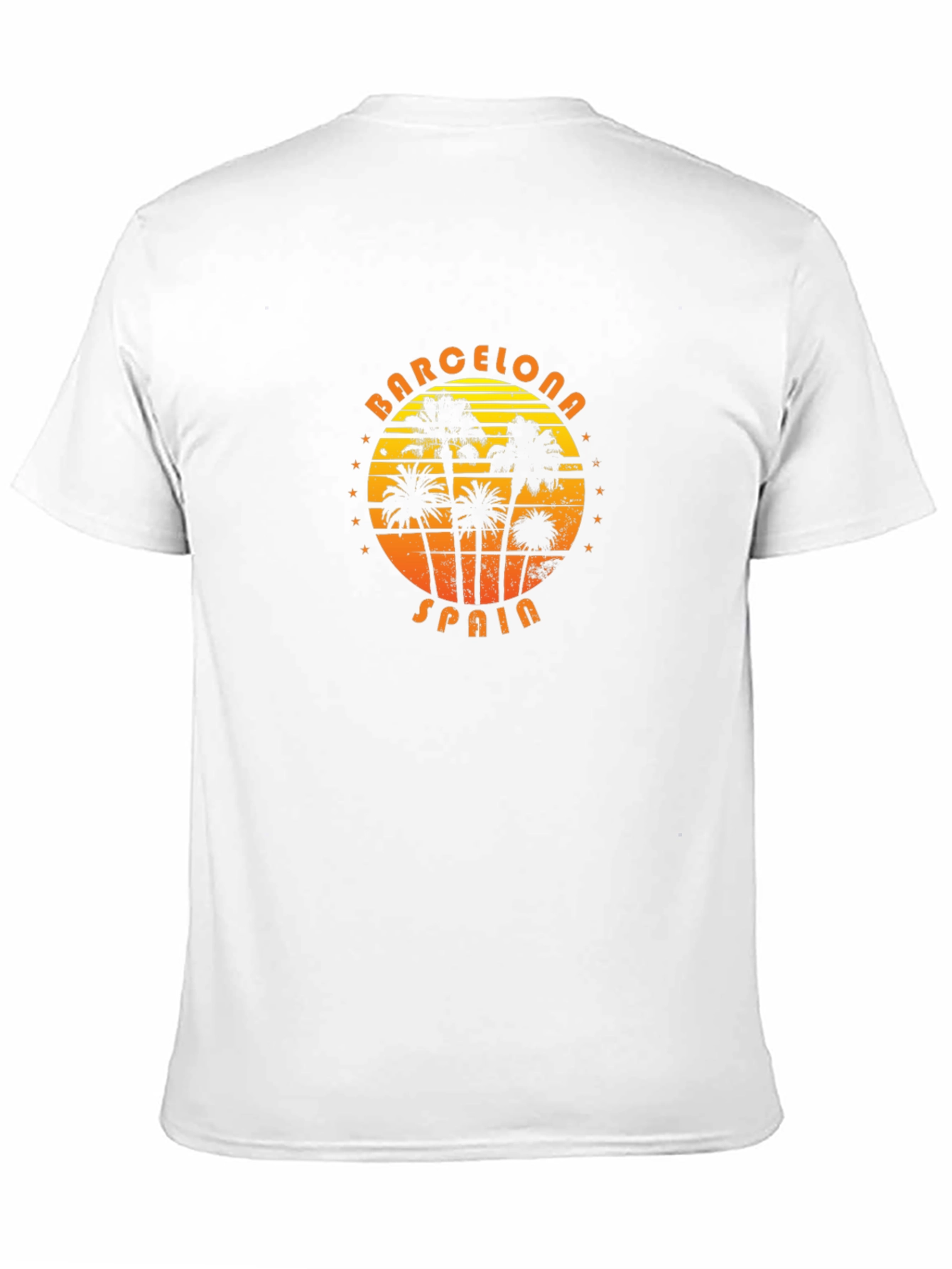 Barcelona Spain Palm Tree Graphic T-Shirt