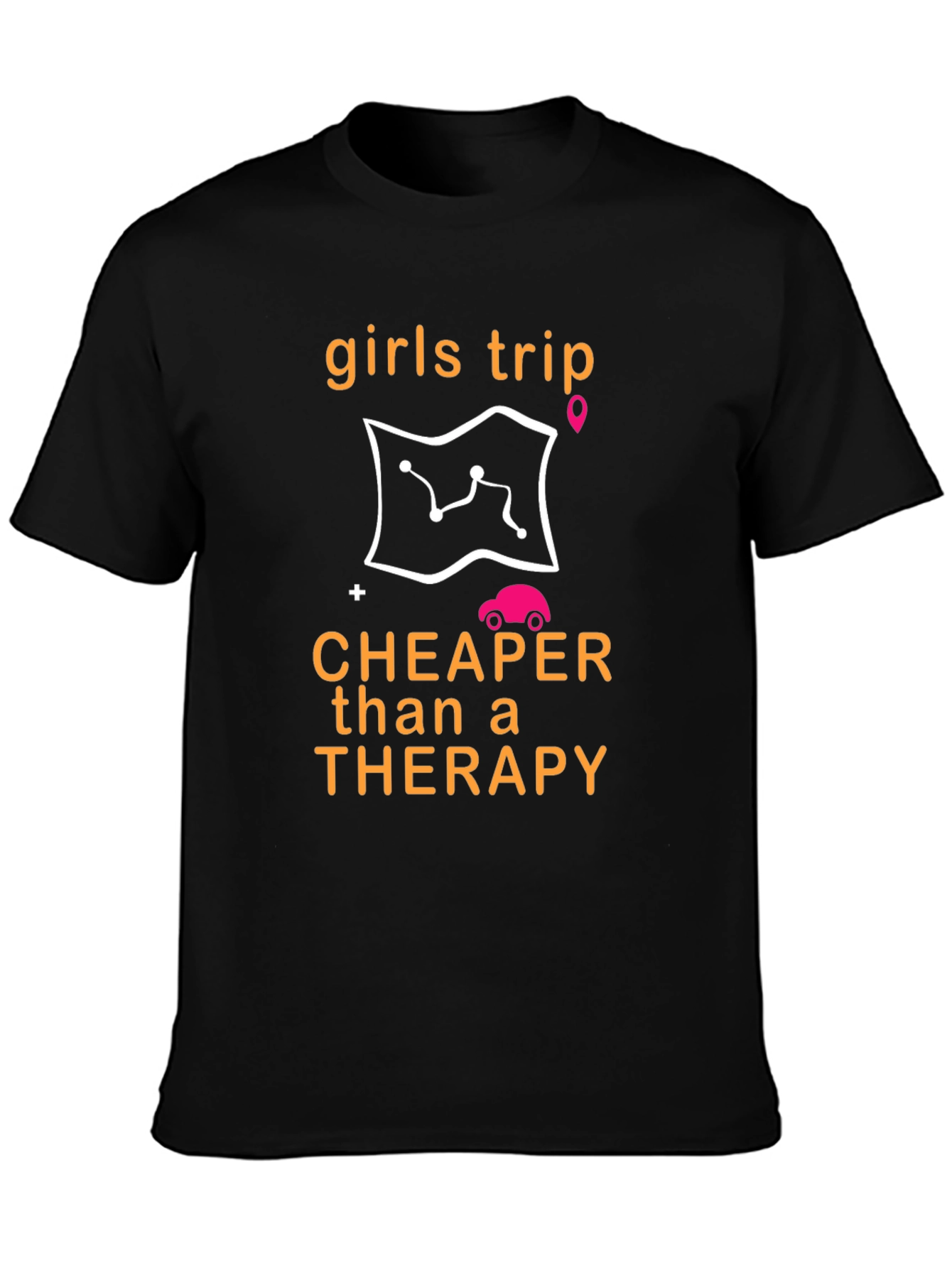 Girls Trip Cheaper Than Therapy Black T-Shirt