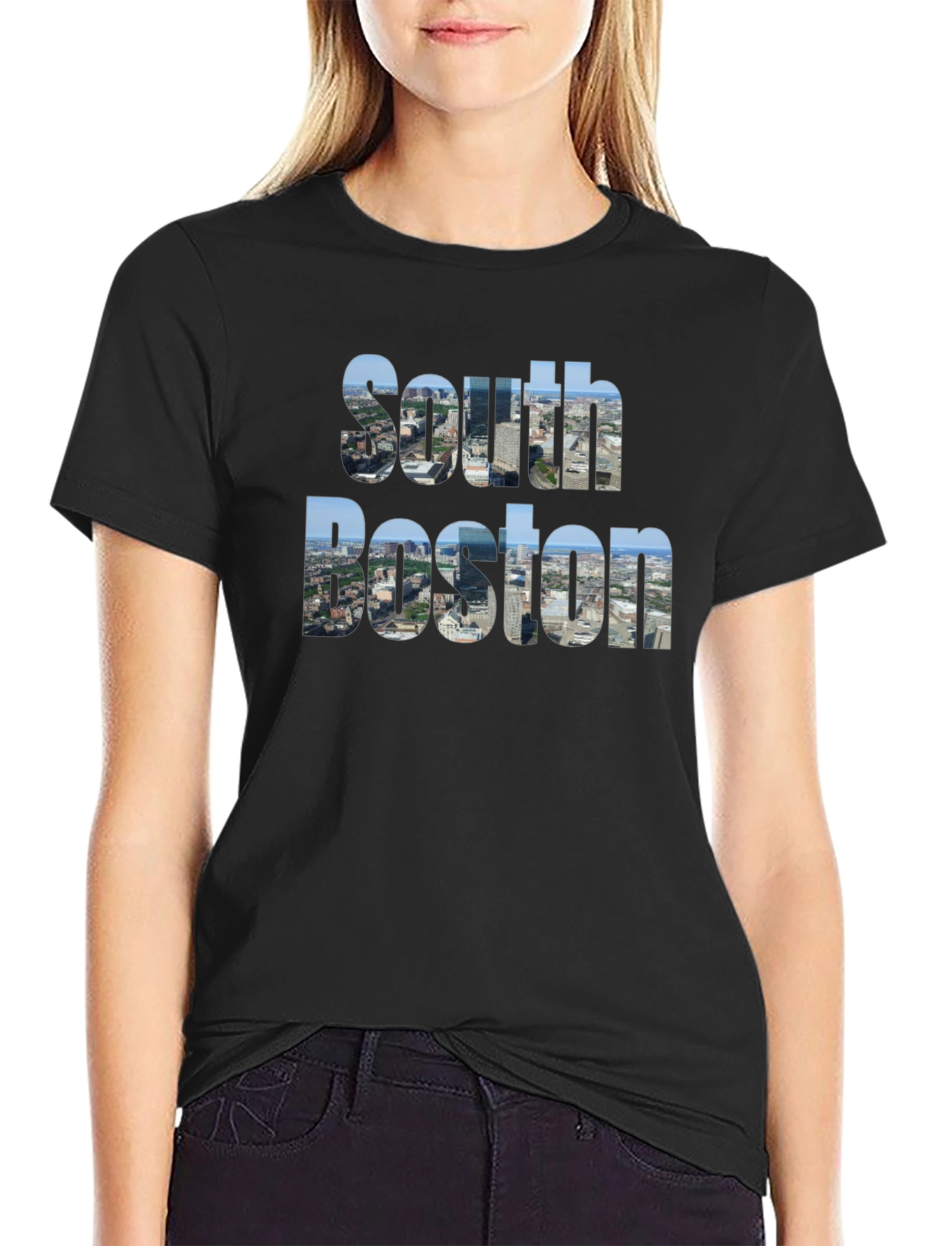 South Boston Skyline Graphic T-Shirt