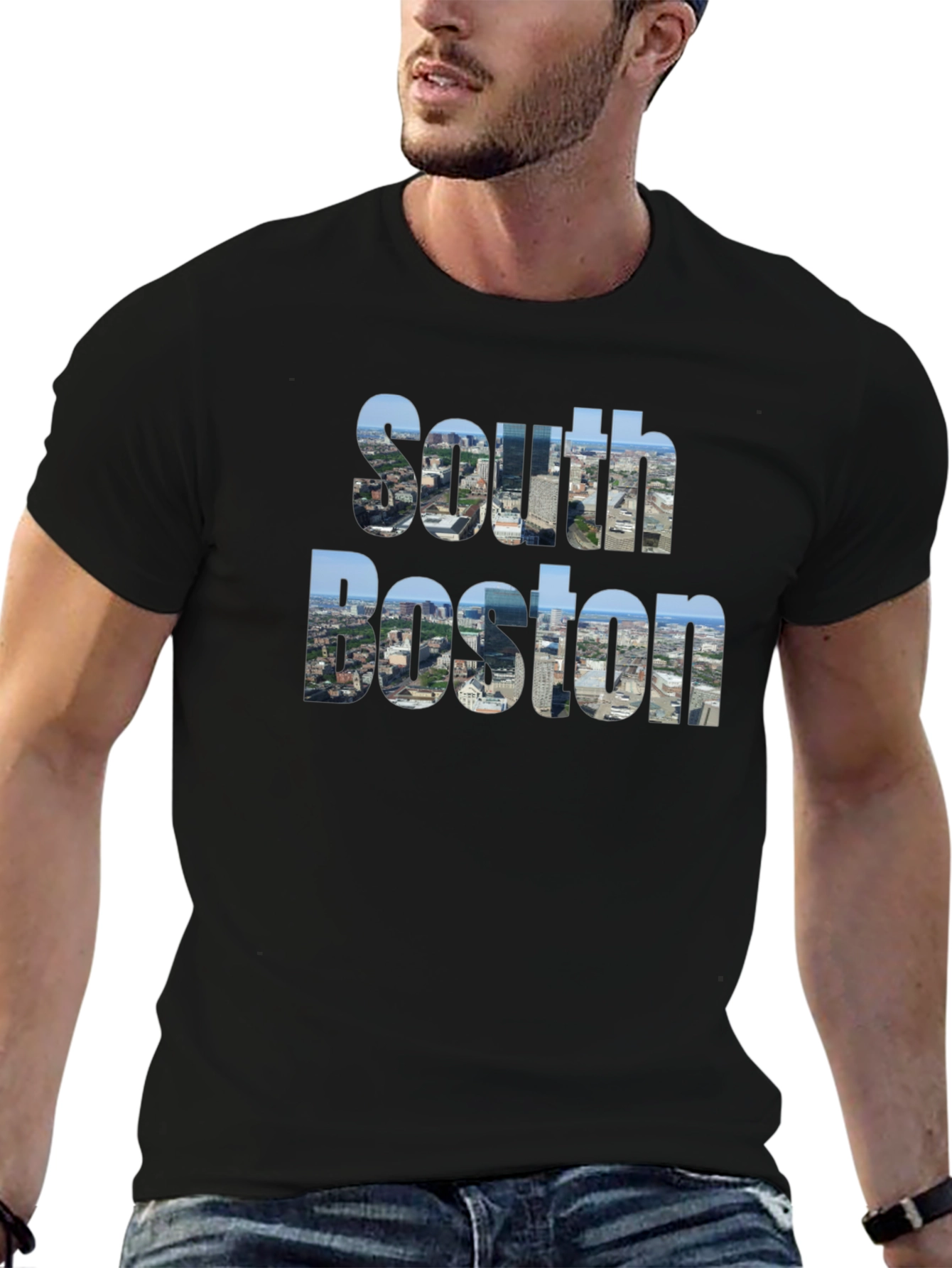 South Boston Skyline Graphic T-Shirt