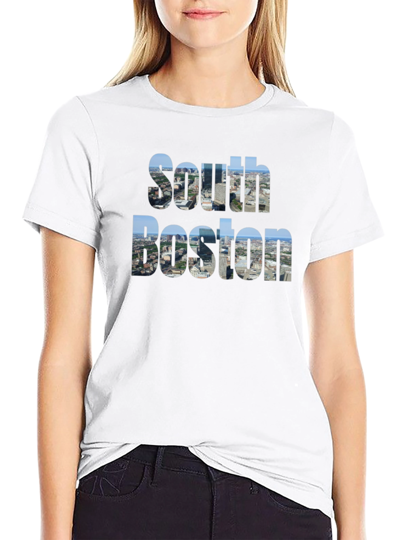 South Boston Skyline Graphic T-Shirt