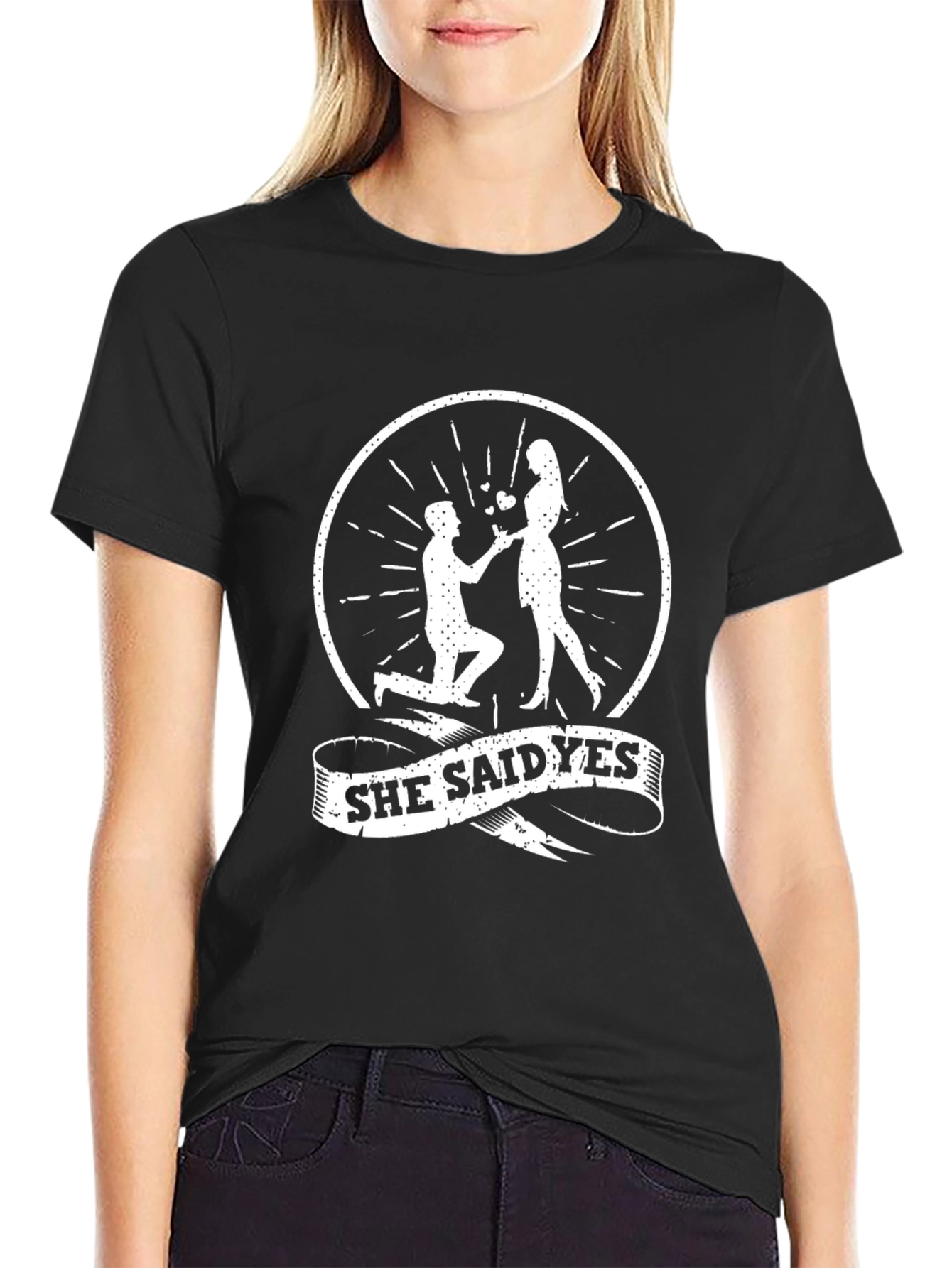 She Said Yes T-Shirt - Engagement Announcement Tee