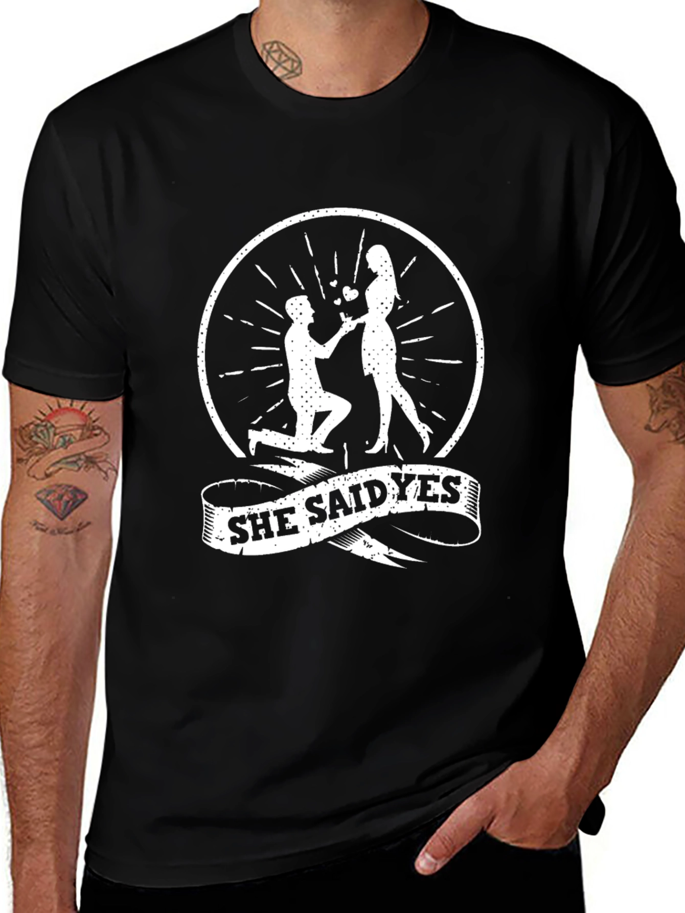 She Said Yes T-Shirt - Engagement Announcement Tee