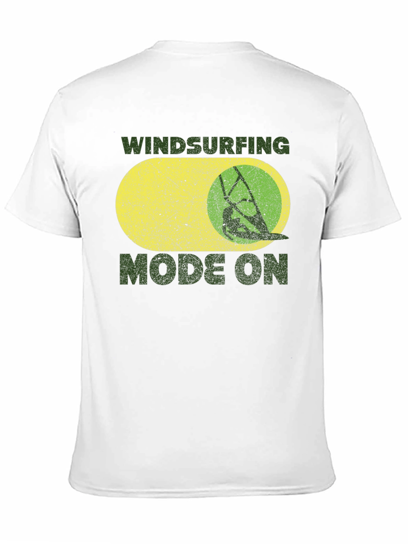 Windsurfing Mode On Black T-Shirt